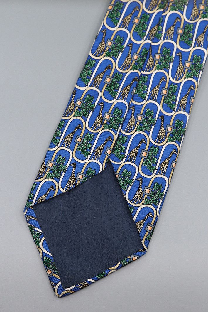 Other Giraffe Jungle Pattern Tie – 100% Silk, Made in Germany Size ONE SIZE - 2 Thumbnail