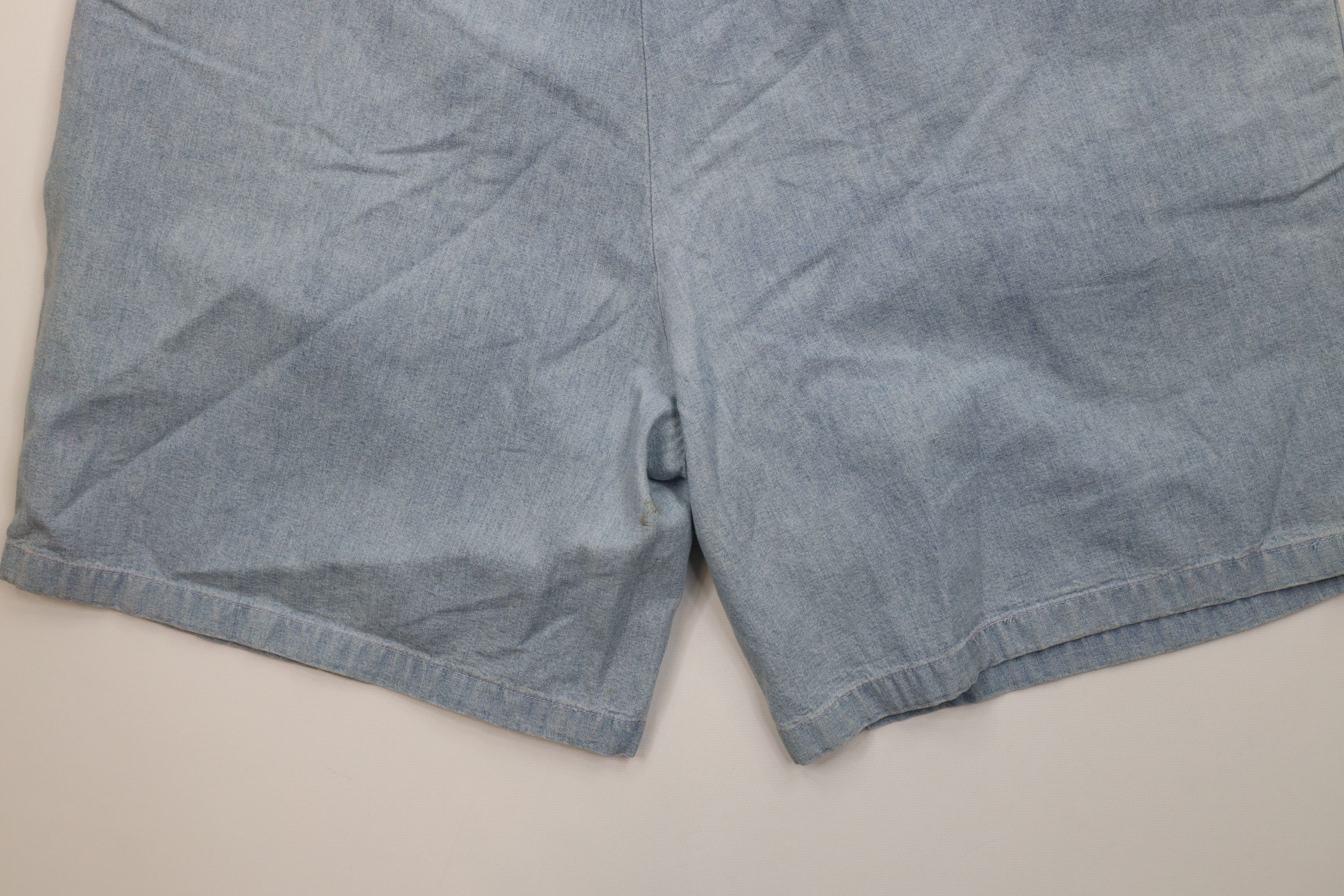 Nautica Vintage 90s Nautica Above Knee Chambray Chino Shorts Blue Size US 40 / EU 56 - 13 Thumbnail
