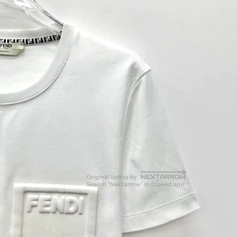 Fendi Fendi White Cotton Ladies T-Shirt, Size M . Size M / US 6-8 / IT 42-44 - 3 Thumbnail
