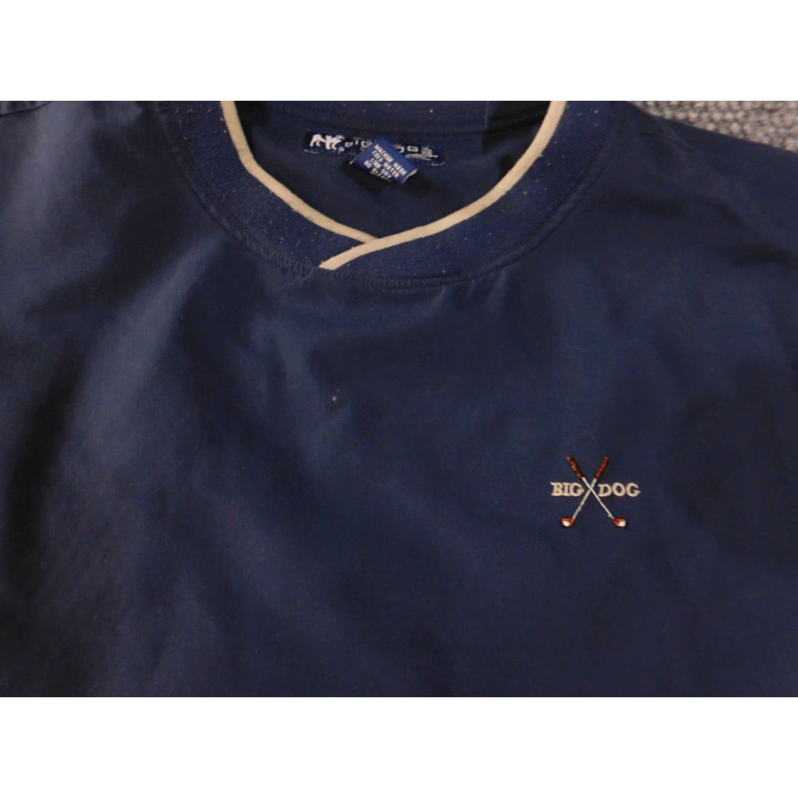 Big Dogs Big Dogs Sweatshirt Large Blue Pullover V-Neck Logo Pockets Knit Polyester Men L Walking 90s Dog Vintage N/A Size US L / EU 52-54 / 3 - 4 Thumbnail