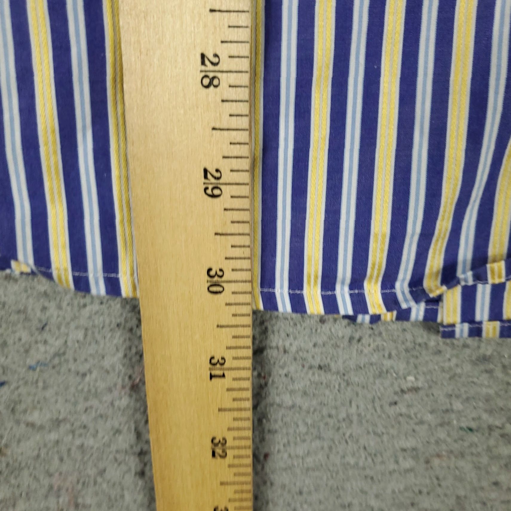 Faconnable Façonnable Shirt Mens XL Blue Striped Button-Up Short Sleeve - Casual, Button-Down, Collared, Cotton, Woven, Regular Fit Size US XL / EU 56 / 4 - 4 Thumbnail