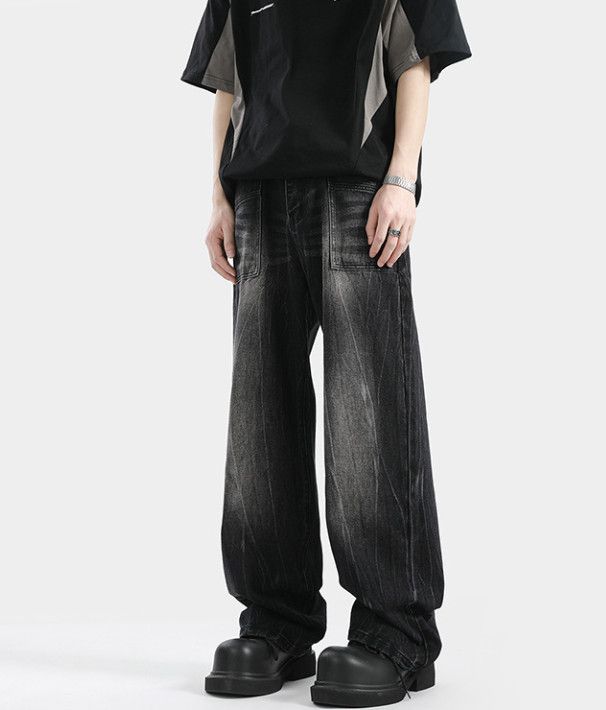 Vintage Men's High-Street Loose Lightning Straight Jeans Size US 32 / EU 48 - 4 Thumbnail