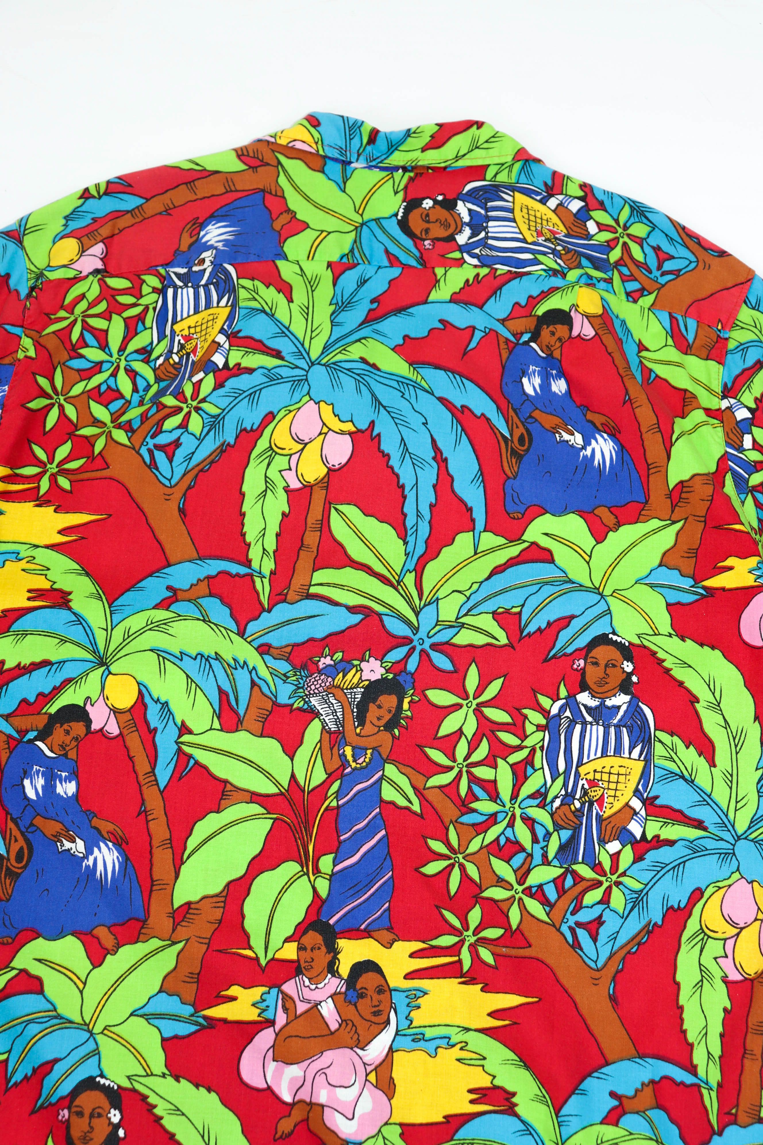 Vintage L' Homme-Chic Tahiti Vintage Graphics Hawaiian Aloha Shirt Size US XXL / EU 58 / 5 - 9 Thumbnail