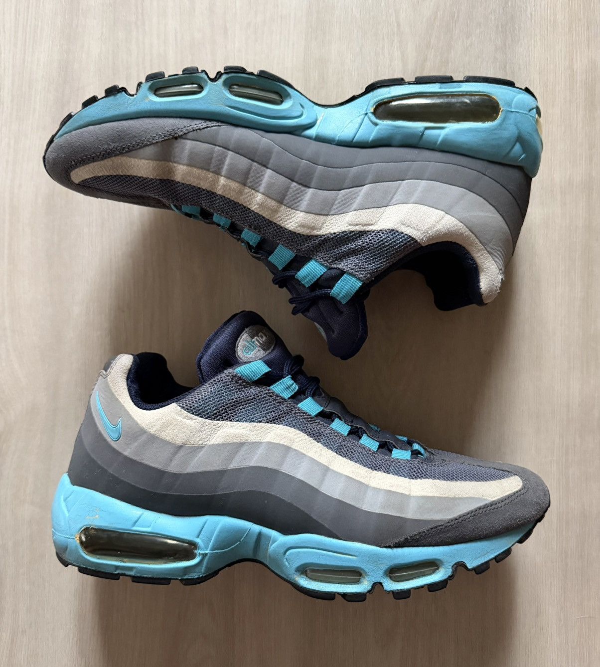 Nike 2013 Nike Air Max 95 No Sew Gamme Blue Grey 616190-040 Sz 9 Size US 9 / EU 42 - 1 Thumbnail