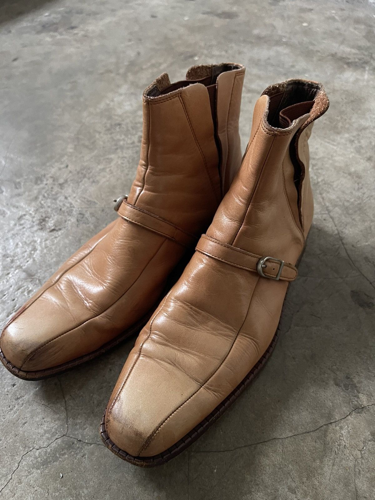 Tricot Comme des Garcons Tricot Comme Des Garcons Leather Boots Size US 8.5 / IT 38.5 - 2 Thumbnail