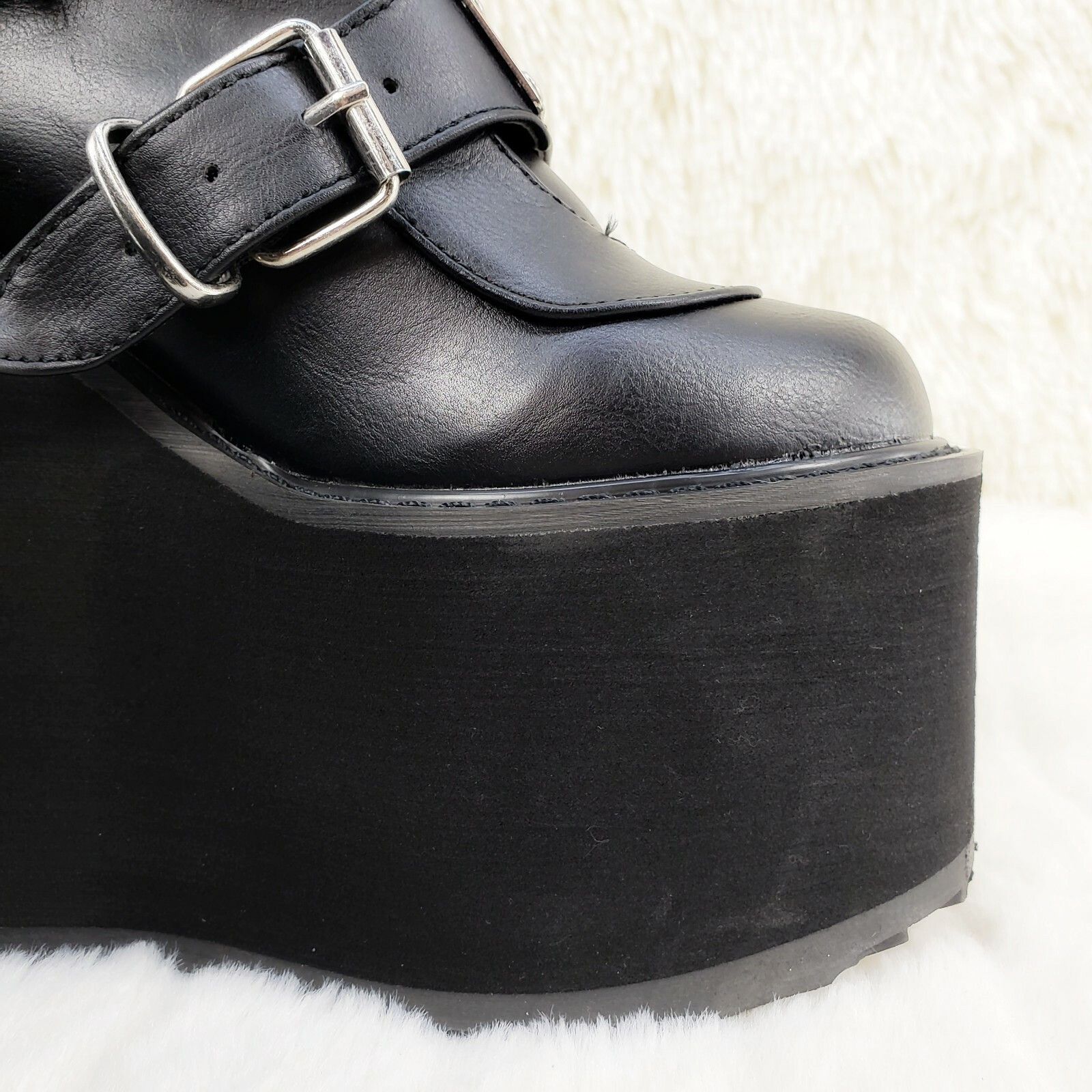 Demonia Cult DEMONIA Swing 105 Black Matte Ankle Boot 5.5" Platform NY (U Size US 12 / IT 42 - 8 Thumbnail