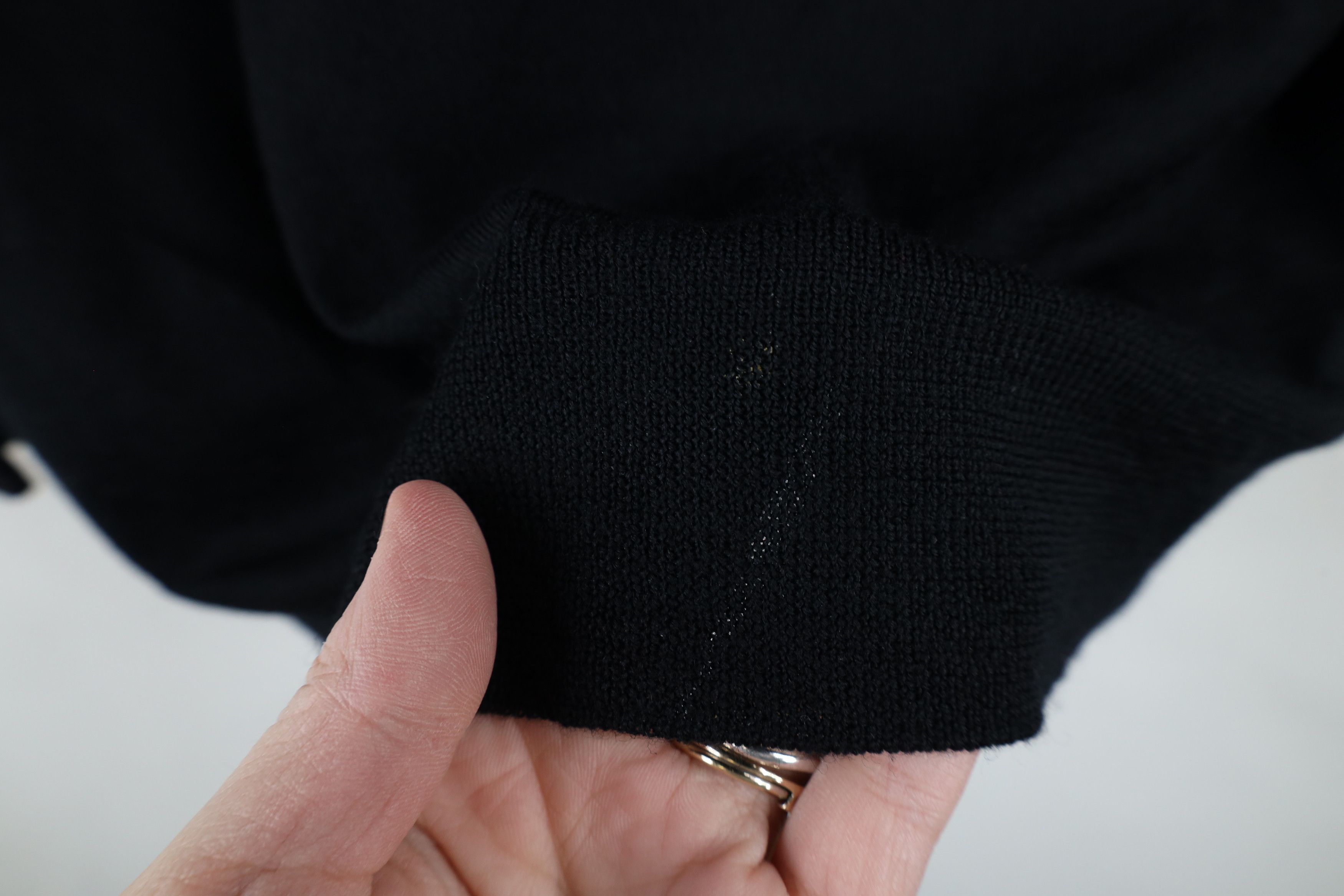 J.Crew × Vintage J Crew Blank Lightweight Merino Wool Knit Sweater Black Size L / US 10 / IT 46 - 4 Thumbnail