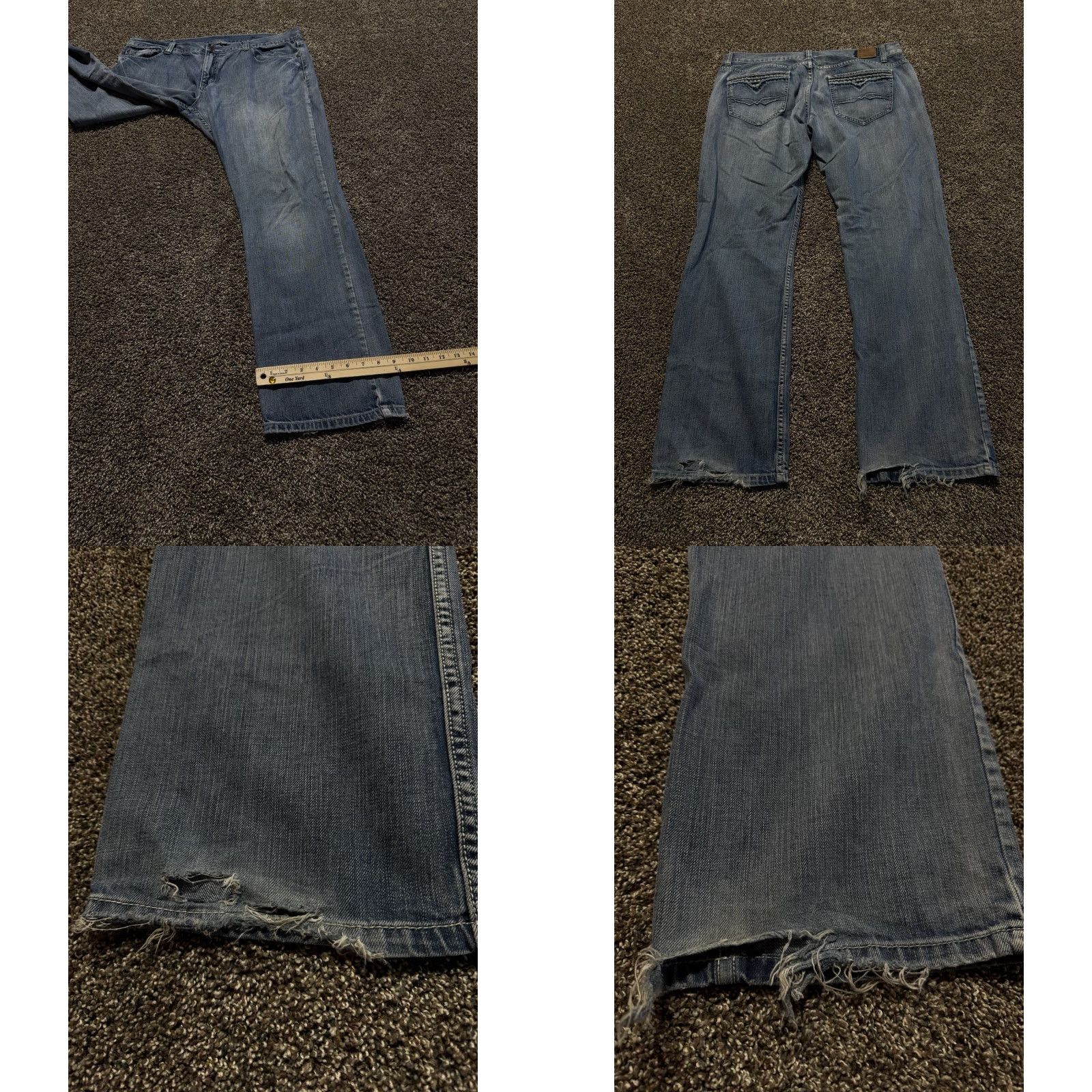 Denime Flypaper Jeans Main Selling Point Flypaper Jeans Straight Men 38 Blue Denim 38X32 Thick Stitch Vintage No Size US 38 / EU 54 - 8 Thumbnail