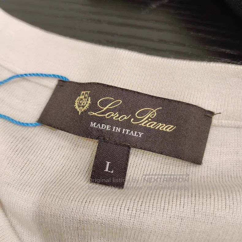 Loro Piana Loro Piana Beige Silk and Cotton Blend Short Sleeve Top Size L / US 10 / IT 46 - 3 Thumbnail