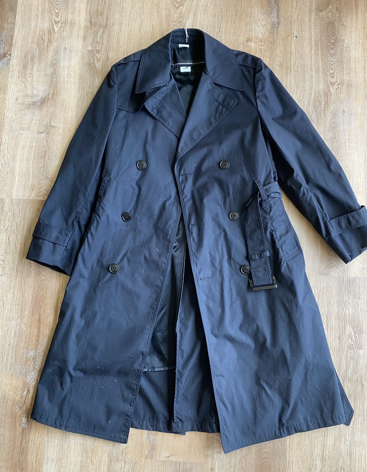 Vintage Long black trench coat Size US L / EU 52-54 / 3 - 1 Thumbnail