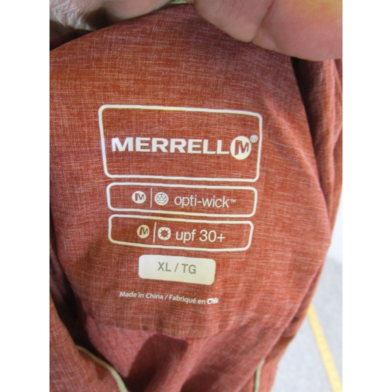 Merrell Merrell Shirt Mens XL Red Opti Wick Button Up Hiking Plaid Long Sleeve Polyester Woven Casual Outdoor Button-Up Mens Red Xl Merrell Shirt Size US XL / EU 56 / 4 - 6 Thumbnail