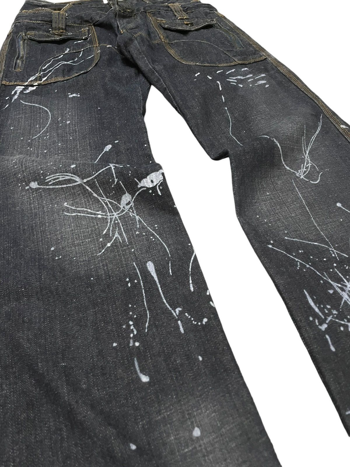 LOWBOX Aston Design Japan Double Waist Painter Loose Jeans Size US 30 / EU 46 - 12 Thumbnail