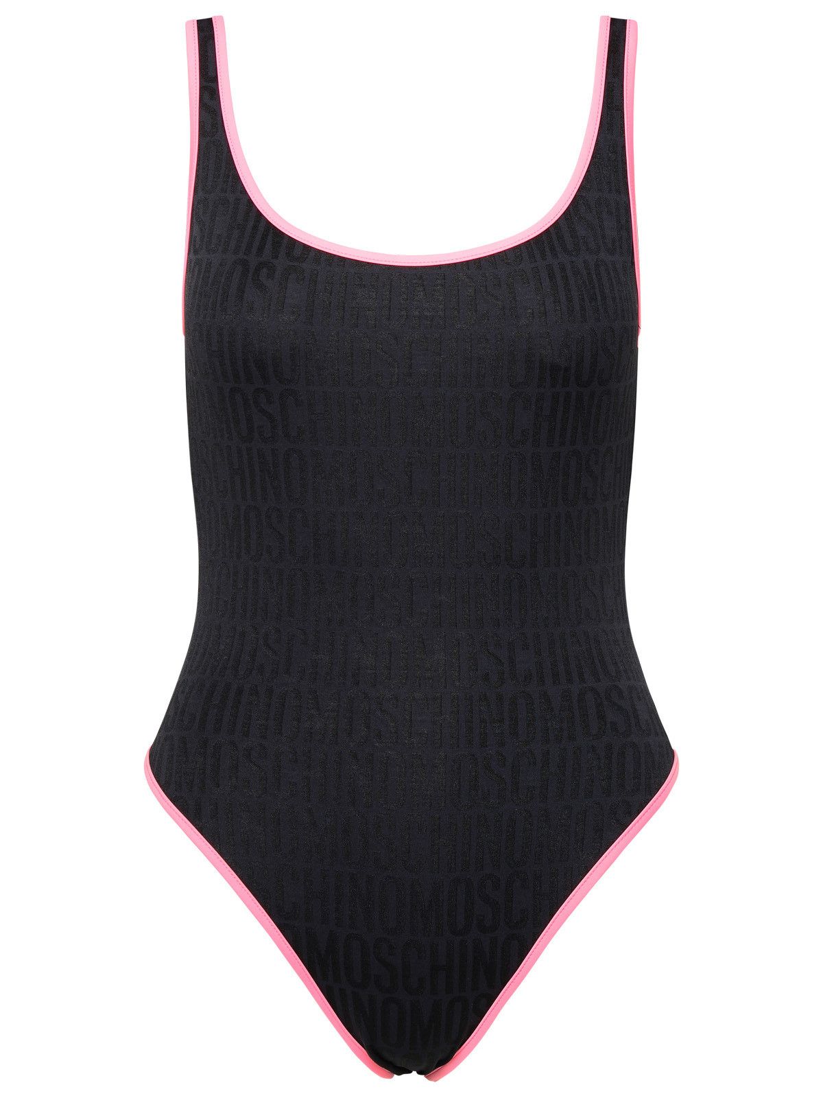 image of Moschino Logo Black Polyamide Blend One-Piece Swimsuit, Women's (Size XS)