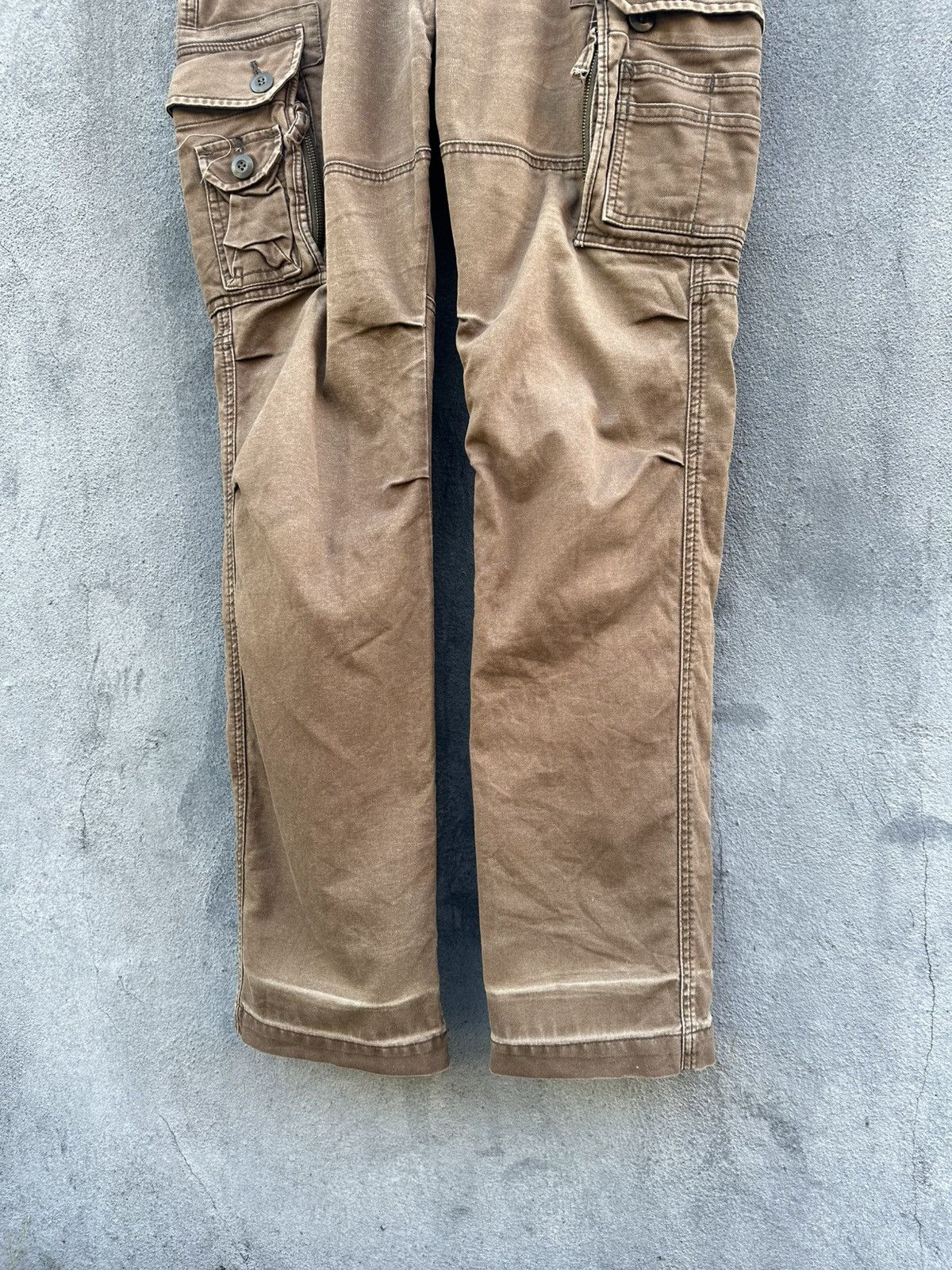Alpha Industries 🪖Vintage Faded Alpha Industries Brown Cargo Pants Size US 30 / EU 46 - 8 Thumbnail