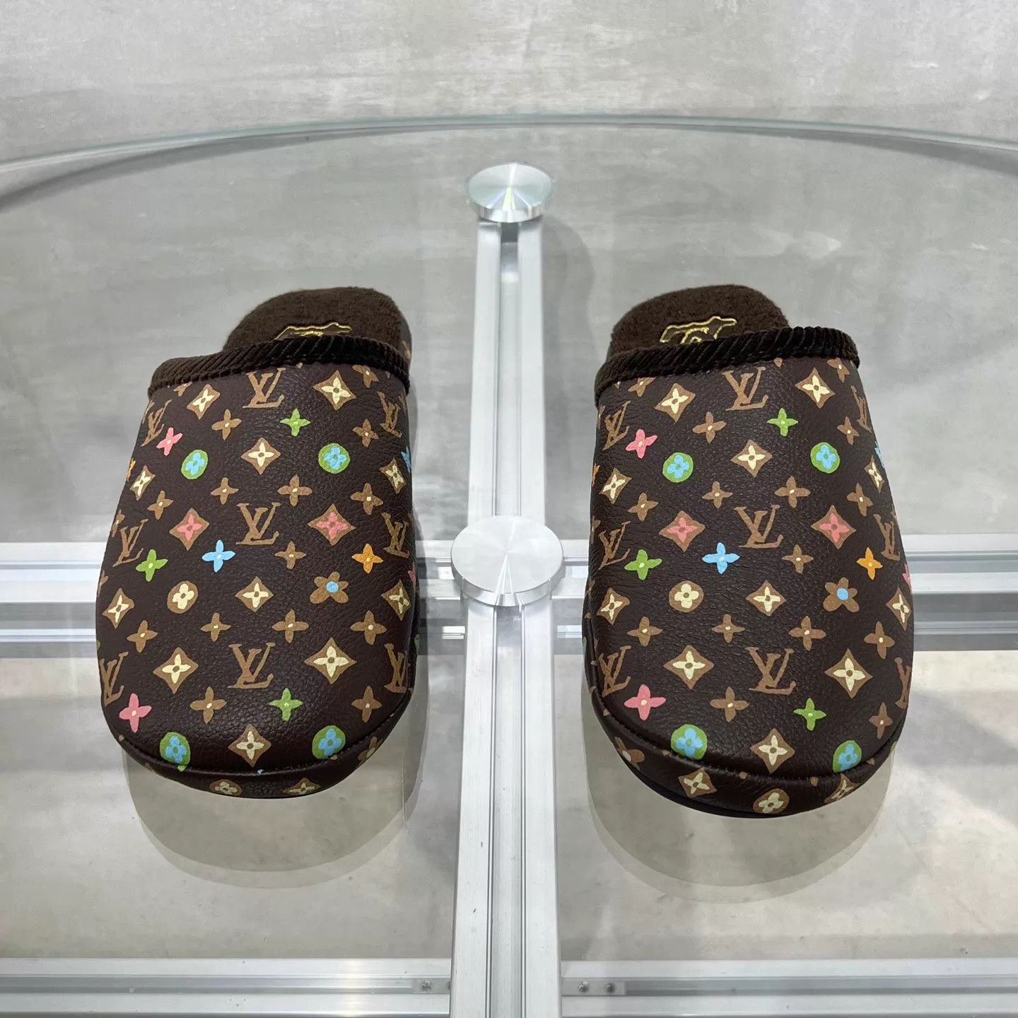 Louis Vuitton LV Tyler Slippers Black Multi Brown UK2 36 Size US 4.5 / IT 34.5 - 1 Thumbnail