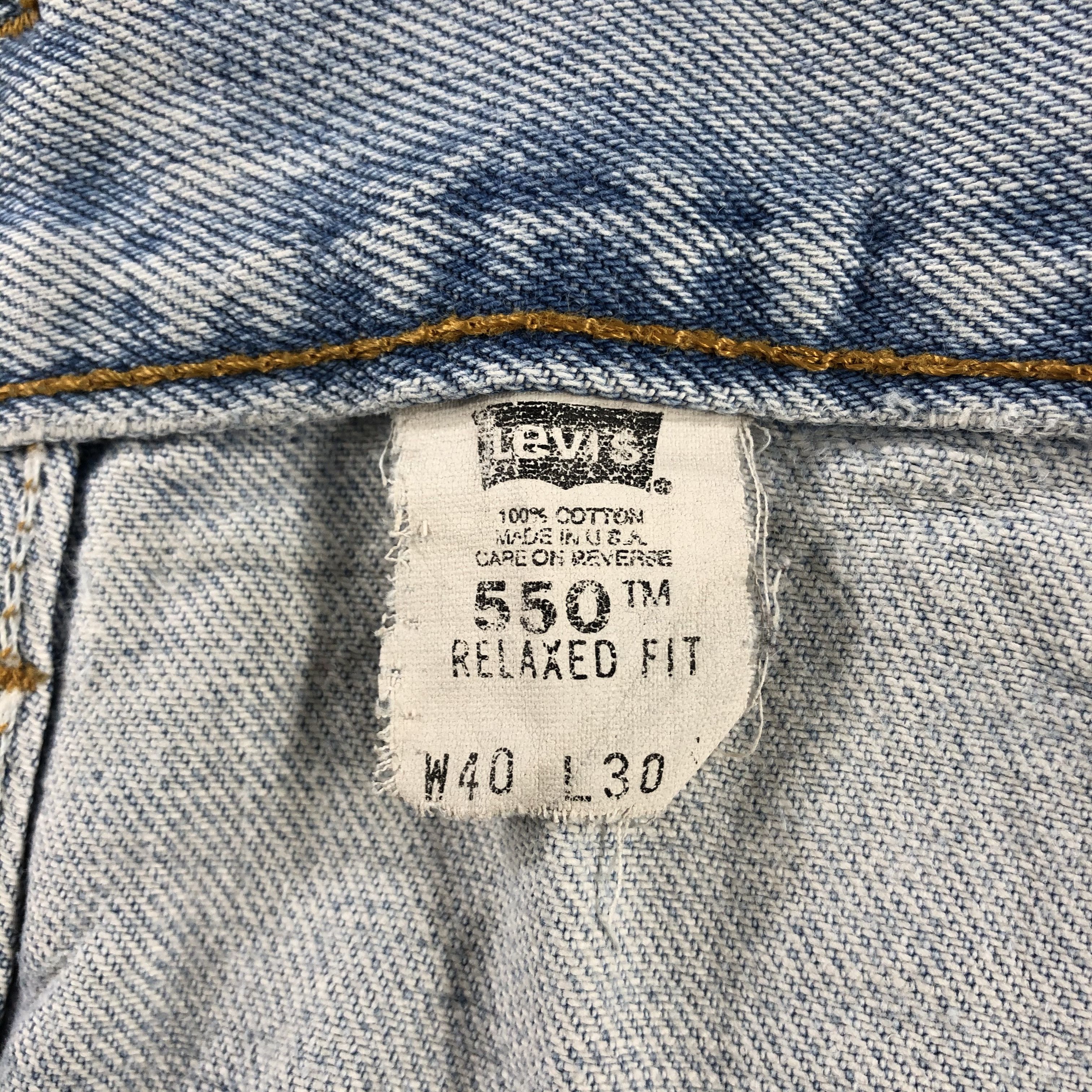 Levi's Vintage 90s Light Wash Levis 550 Jeans-J2331 Size US 38 / EU 54 - 13 Thumbnail