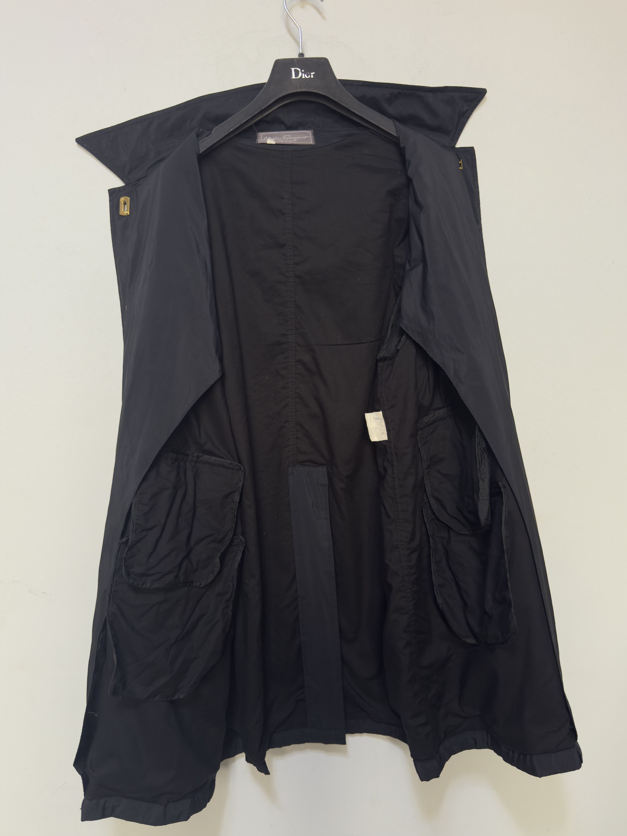 Salvatore Ferragamo 🔥 rare Salvatore Ferragamo nylon black coat jacket size L Size L / US 10 / IT 46 - 7 Thumbnail