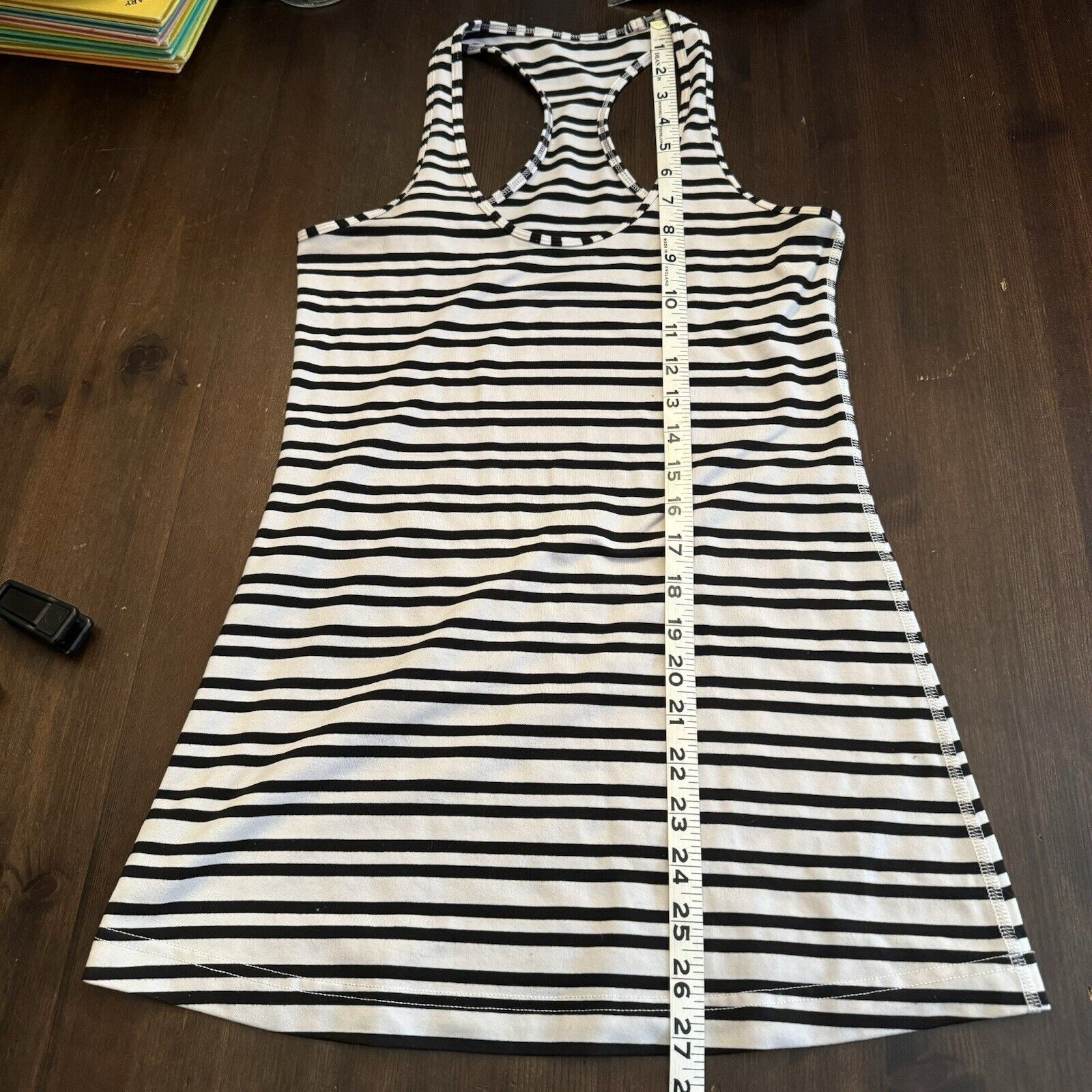 Lululemon LULULEMON Cool Racerback Tank Top Black White Apex Stripe 0 Size XS / US 0-2 / IT 36-38 - 9 Thumbnail