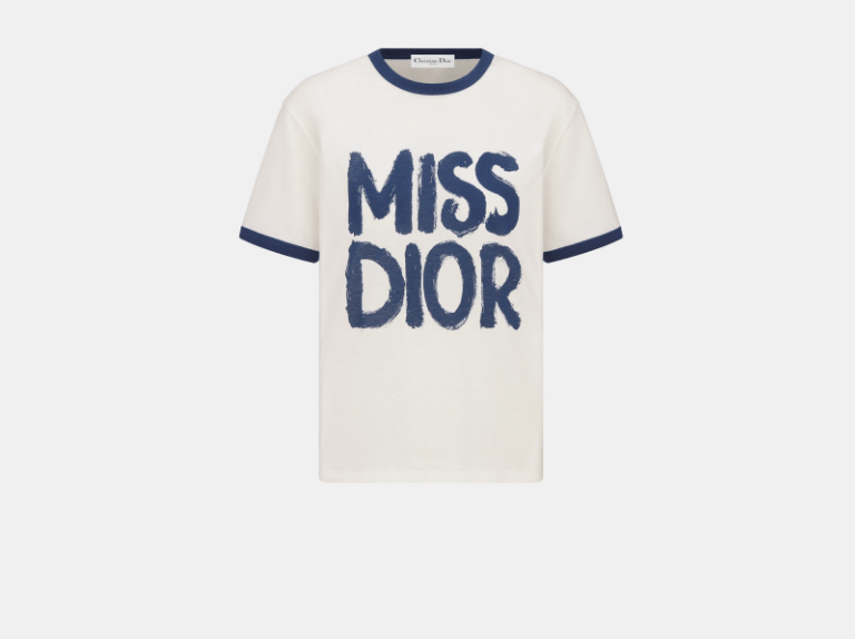 Dior o1w1db11225 453T40 T-Shirt in White/Blue Size XL / US 12-14 / IT 48-50 - 1 Thumbnail
