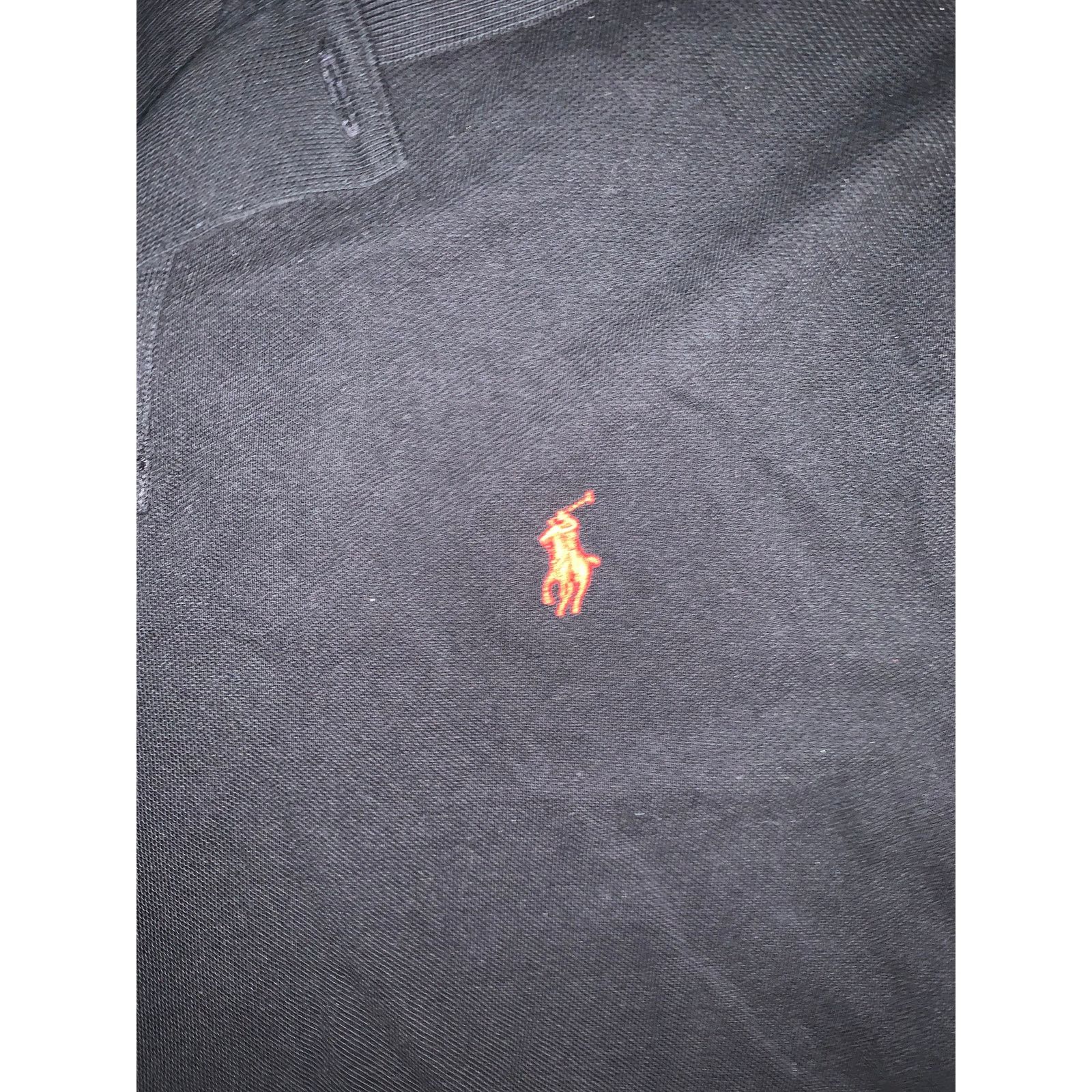 Polo Ralph Lauren Polo Ralph Lauren Mesh Polo Shirt XL Black Red Pony Size US XL / EU 56 / 4 - 2 Thumbnail