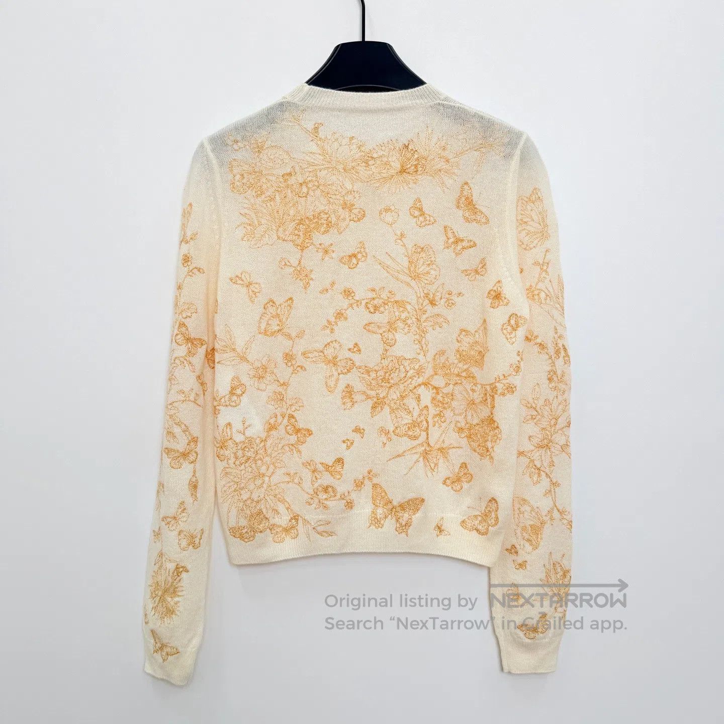 Dior Dior Embroidered Butterfly Pattern Round Neck Sweater| Size XS / US 0-2 / IT 36-38 - 3 Thumbnail