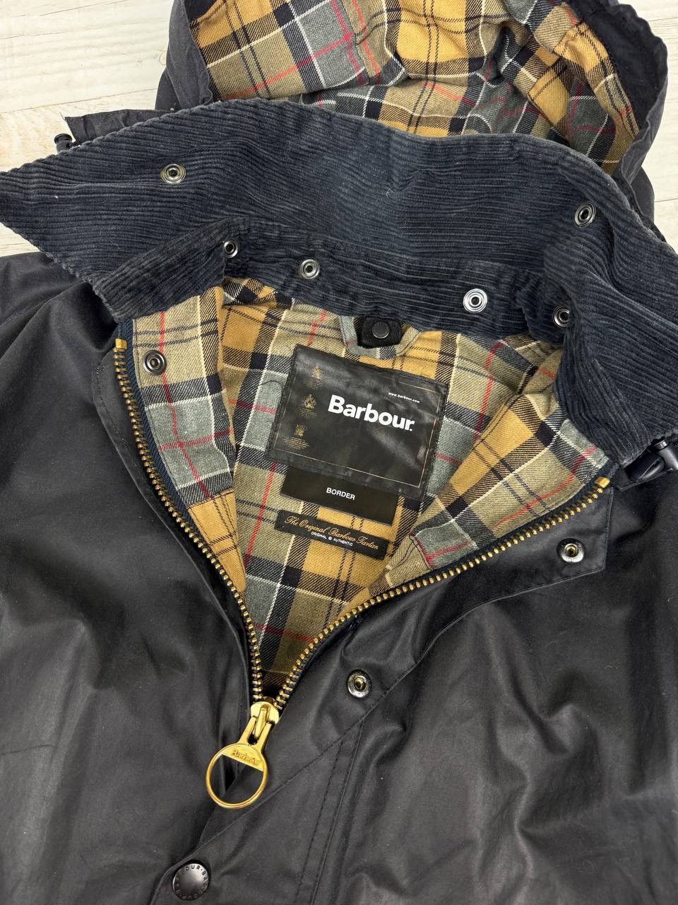 Vintage Barbour Wax Jacket Waterproof Coat Black Men Size 38