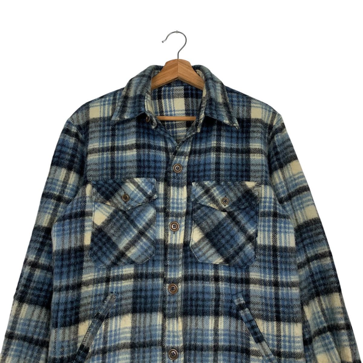 Van 90’s VAN JAC Workwear Blue Tartan Flannel Jacket #2303-C102 Size US L / EU 52-54 / 3 - 2 Thumbnail