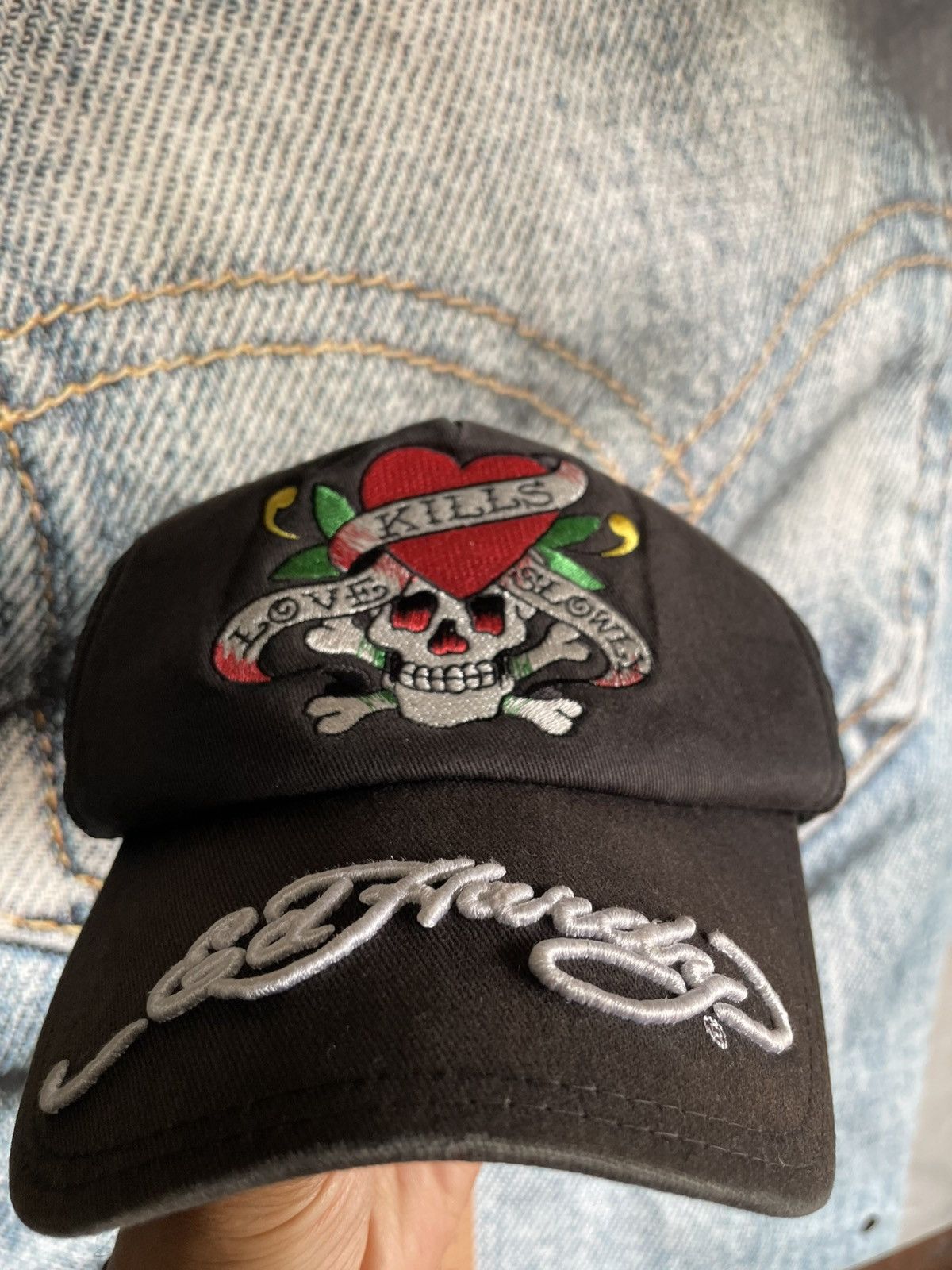 Ed Hardy Don Ed Hardy USA Snapback Cap Trucker sun faded embroidery Size ONE SIZE - 4 Thumbnail