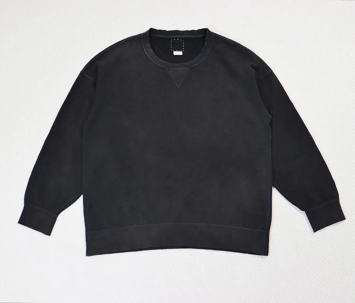 image of Visvim 19Ss Jumbo Sweat Uneven Dye in Black, Men's (Size XL)