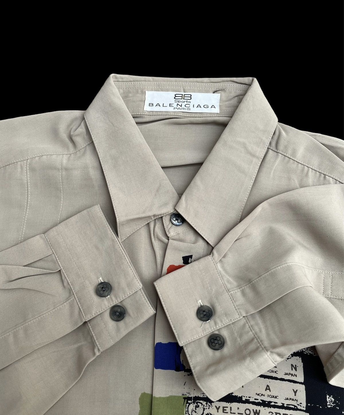 Balenciaga Vintage Rare Balenciaga Paris Sports Button Ups Silk Shirt Size US M / EU 48-50 / 2 - 6 Thumbnail
