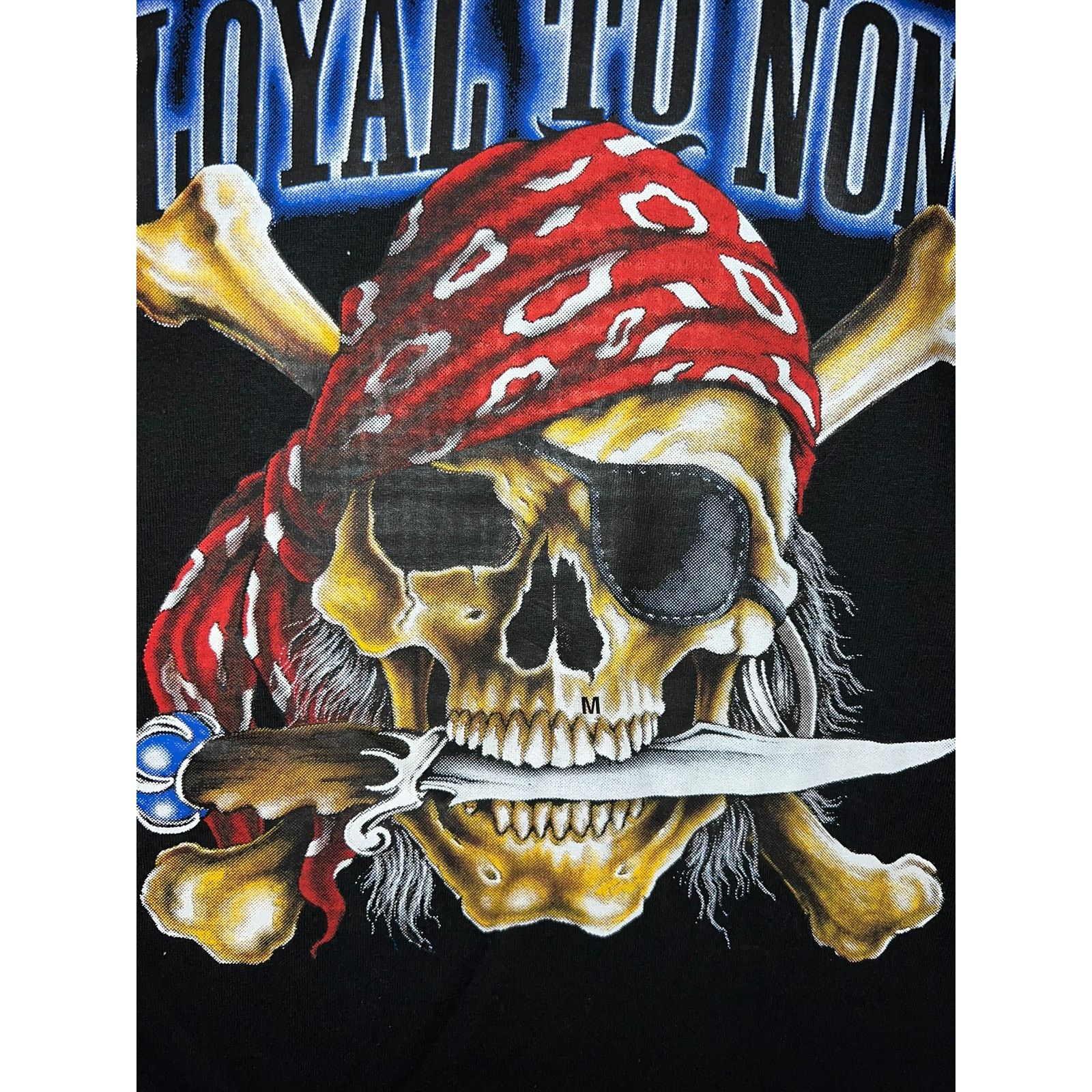 Gildan Vintage Pirate Shirt Loyal To None Pirate Knife Tee Medium Size US M / EU 48-50 / 2 - 2 Thumbnail