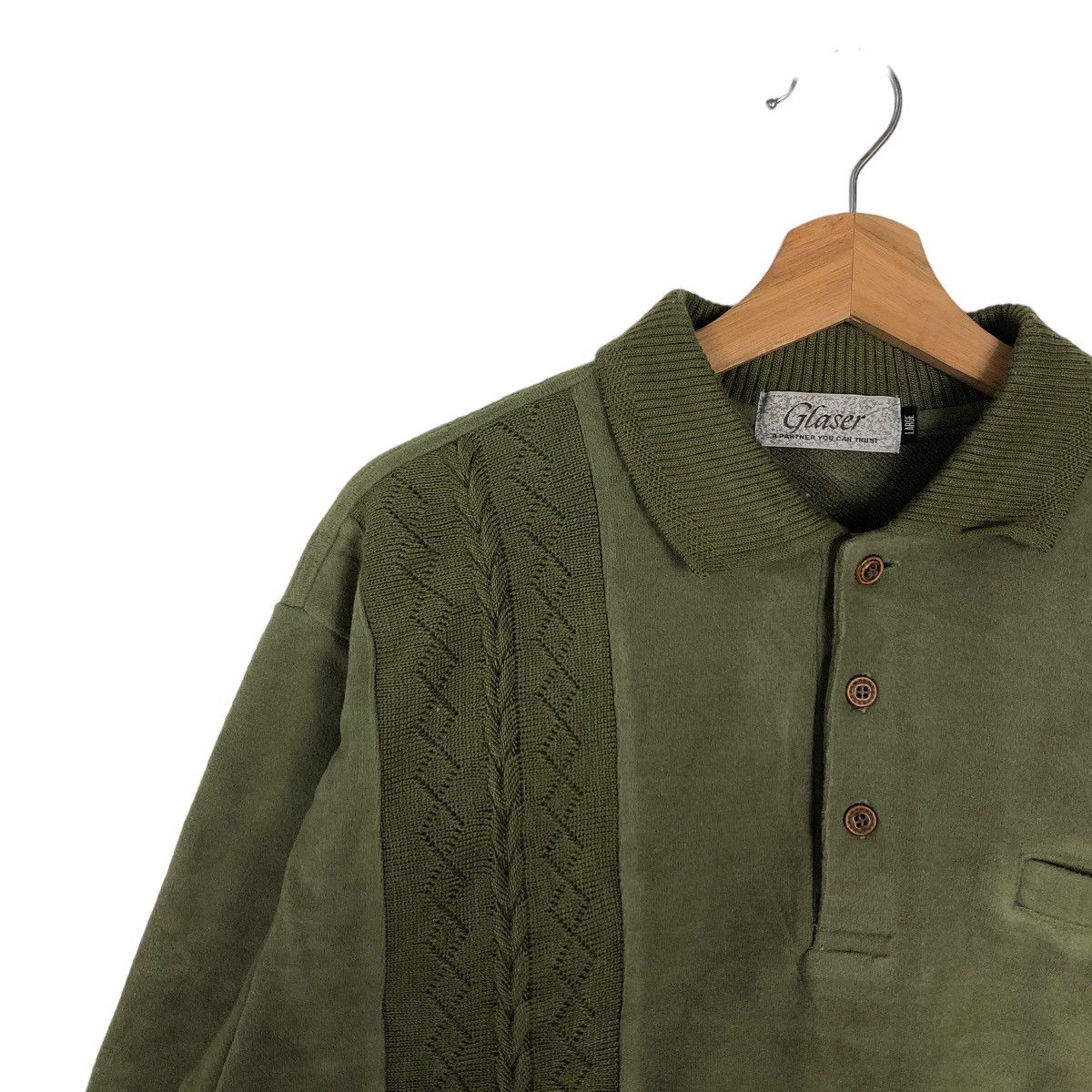 Japanese Brand 🔥VINTAGE COLLAR SWEATSHIRT COLLEGE GLASER JAPAN Size US L / EU 52-54 / 3 - 7 Thumbnail