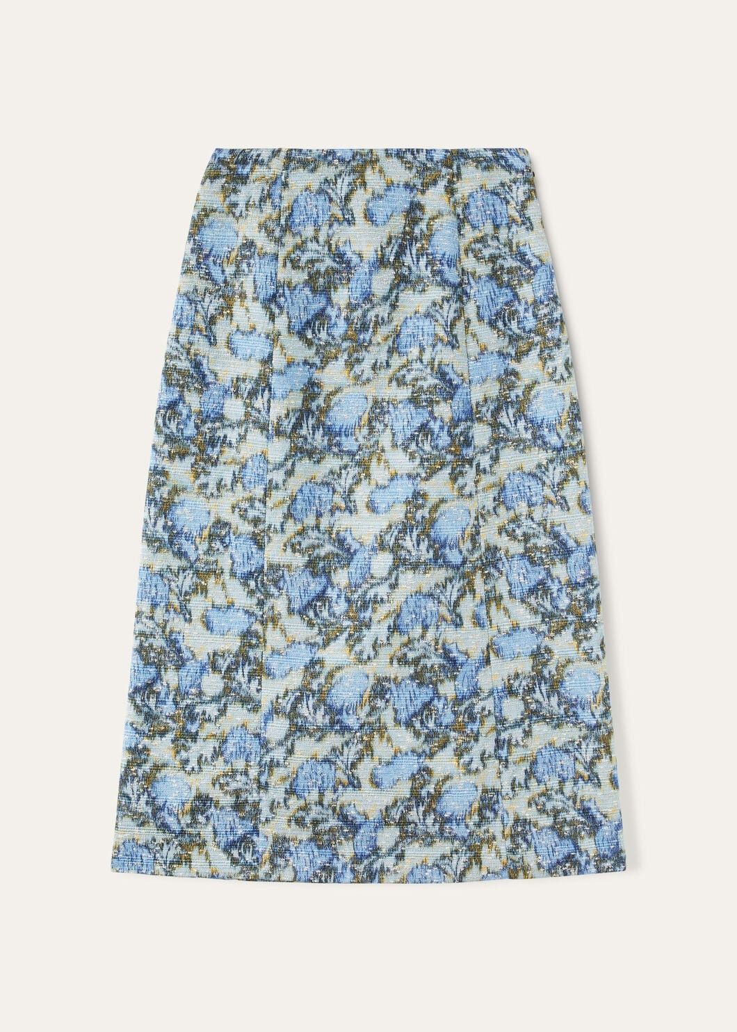 Loro Piana o1srvl11e0725 FAO7018 Halle Midi Skirt in Multicolor Size 26" / US 2 / IT 38 - 6 Thumbnail