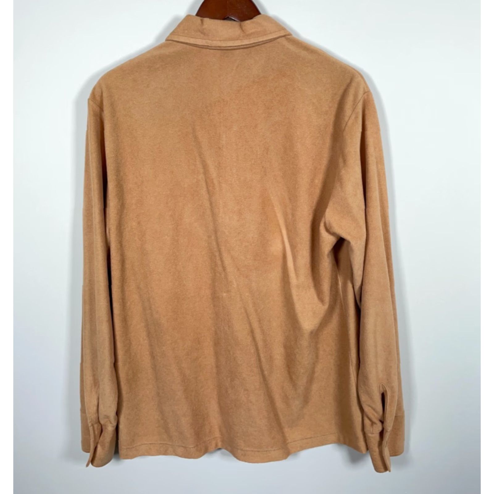 Vintage VINTAGE Classic Collection Long Sleeve Polo Shirt Men's Large Beige Velvet 70s Retro Preppy Size US L / EU 52-54 / 3 - 2 Thumbnail