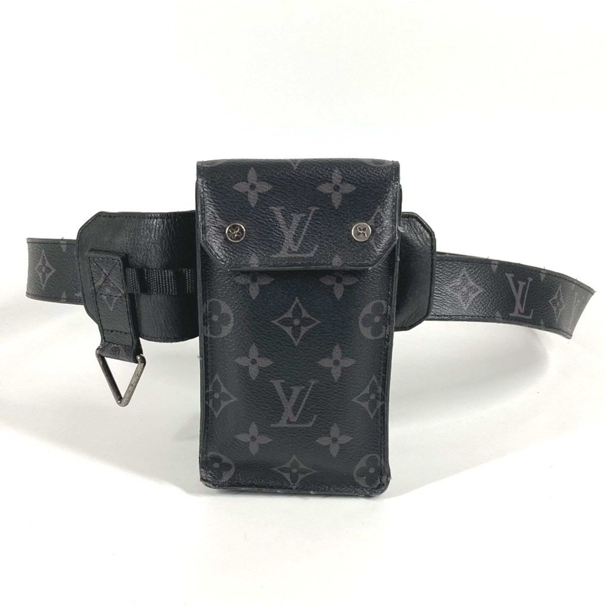 LOUIS VUITTON M0235U Monogram Eclipse Santur Utility 35mm Belt Bag/Body Bag/Waist Bag in Canvas Men's Black