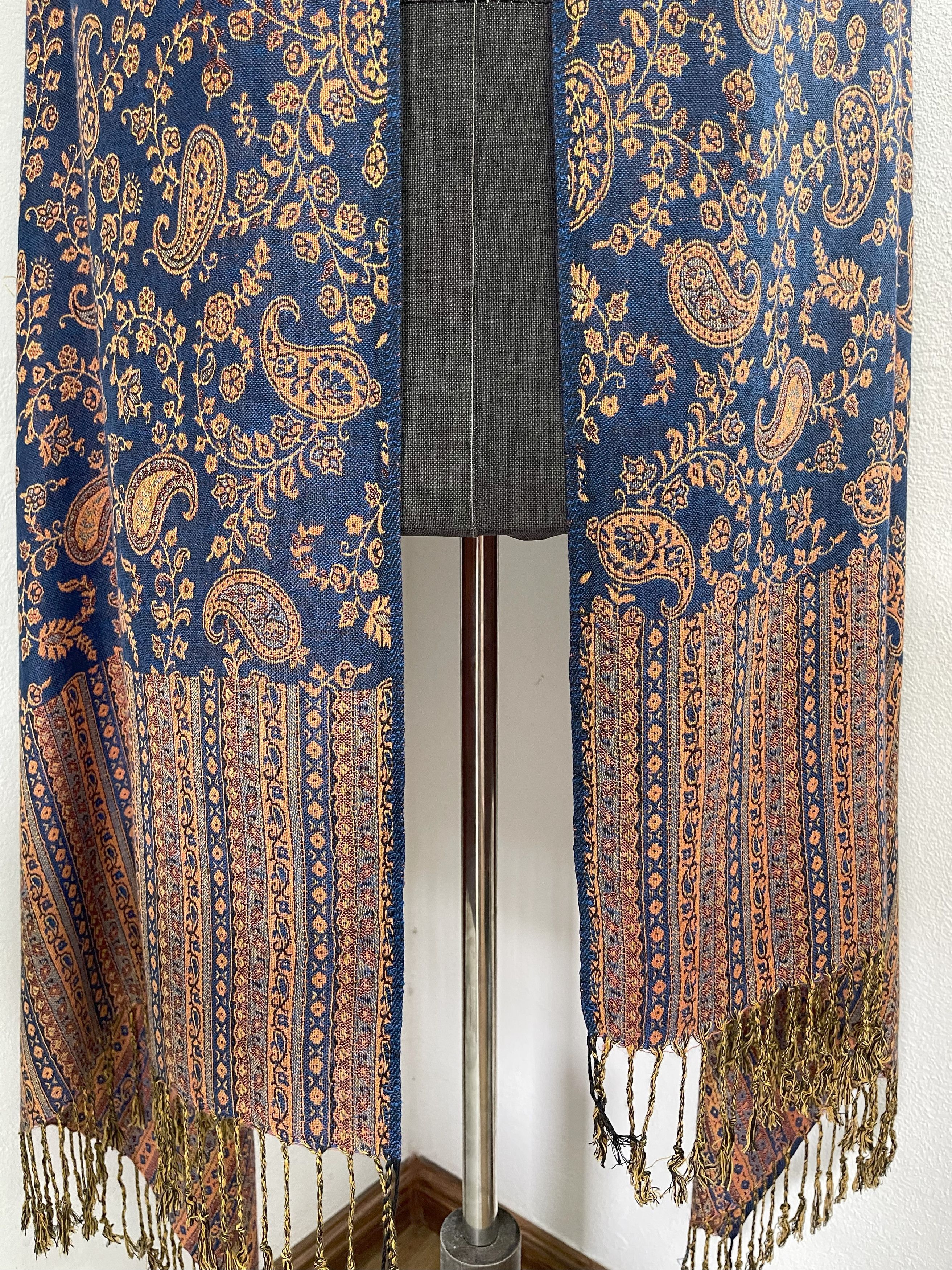 Vintage Vintage Big Size Scarves, Large-Sized Wrap Scarf - 6077 Size ONE SIZE - 6 Thumbnail