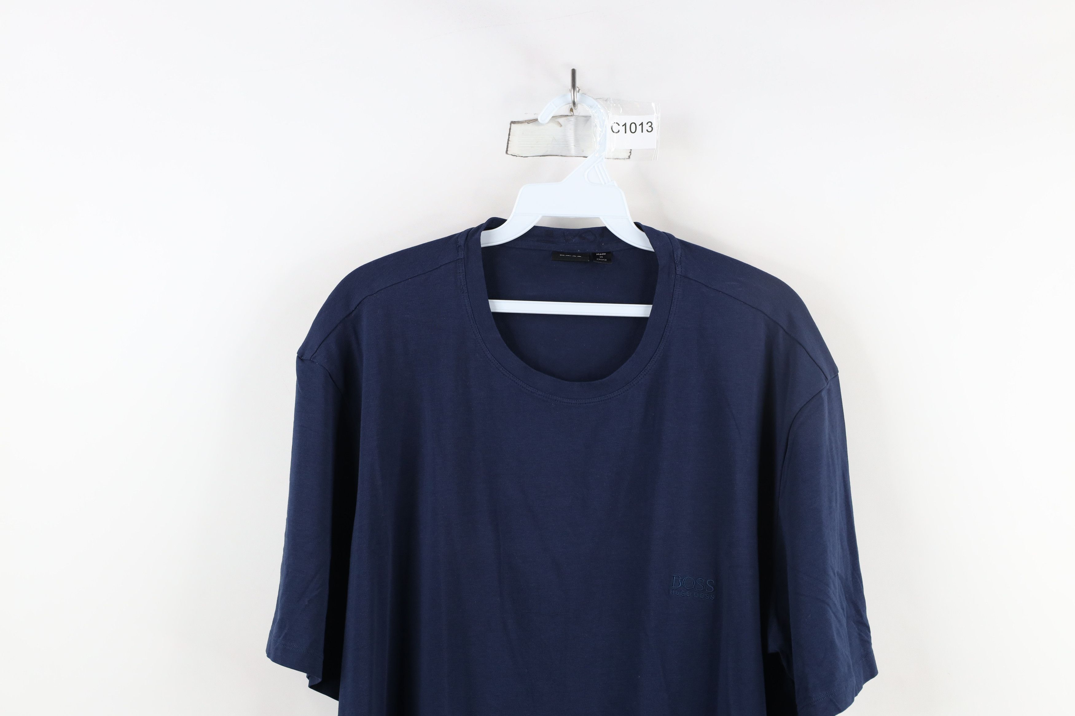 Hugo Boss × Vintage Hugo Boss Spell Soft Touch Cotton Short Sleeve T-Shirt Blue Size US XL / EU 56 / 4 - 2 Thumbnail