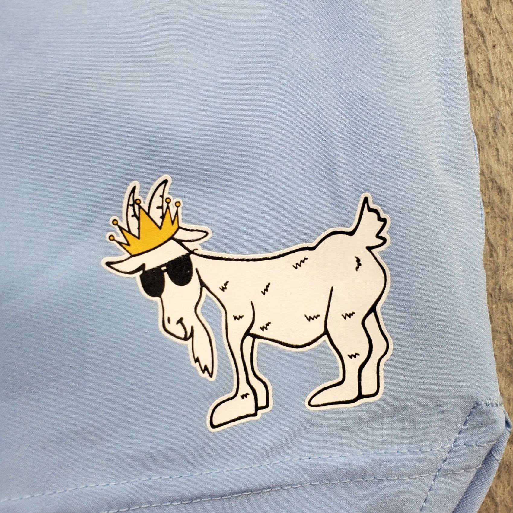 Vintage GOAT USA Shorts Womens M Blue Stretch Athletic Running Side Slit High Waist Size 32" / US 10 / IT 46 - 6 Thumbnail