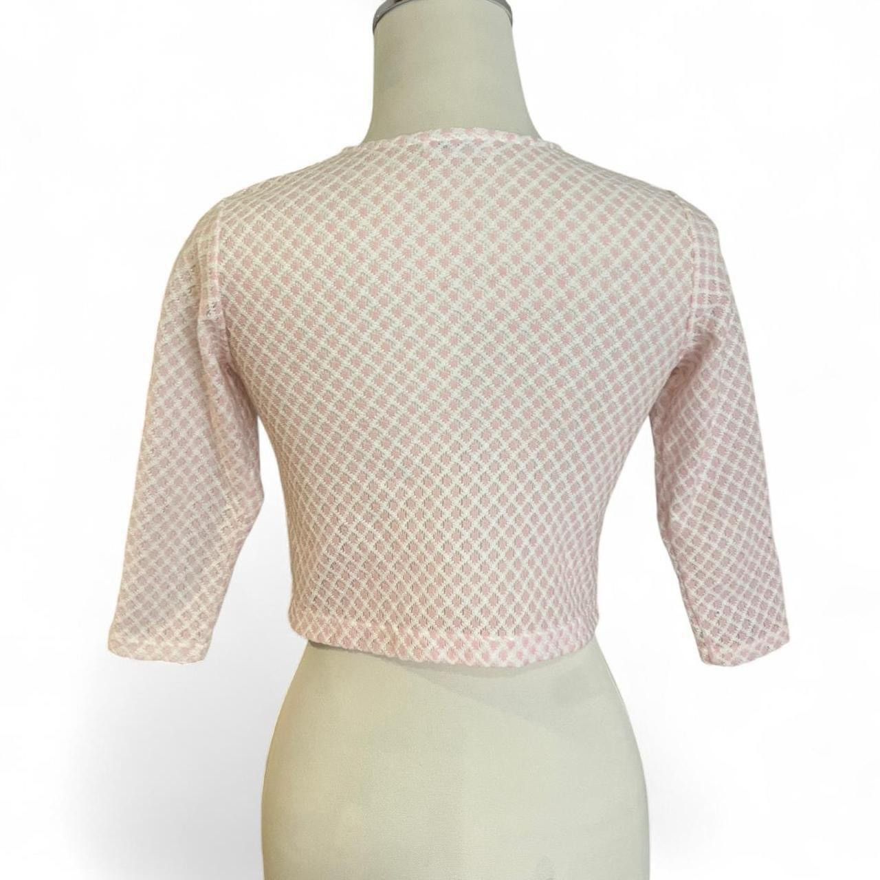 Vintage Vintage y2k semi-sheer baby pink button top🪷 Size S / US 4 / IT 40 - 4 Thumbnail