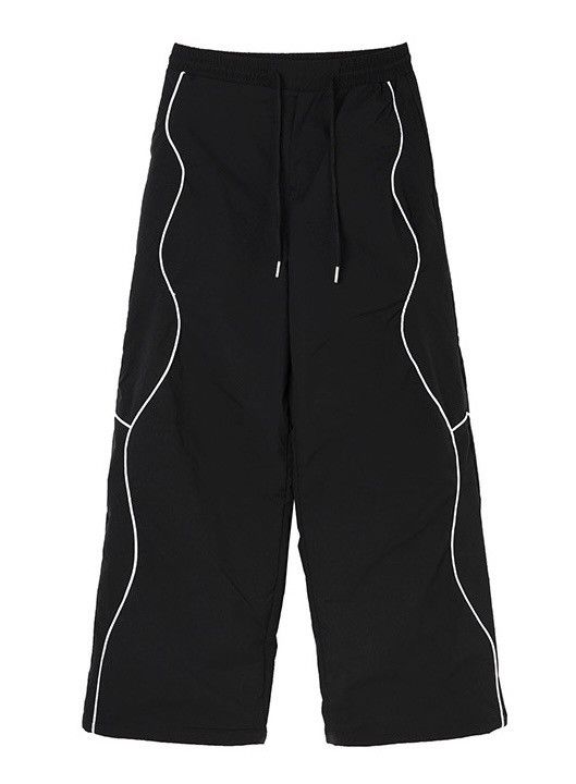 Japanese Brand × Vintage Y2K 2000s retro side swirl line baggy pants Size US 32 / EU 48 - 8 Thumbnail