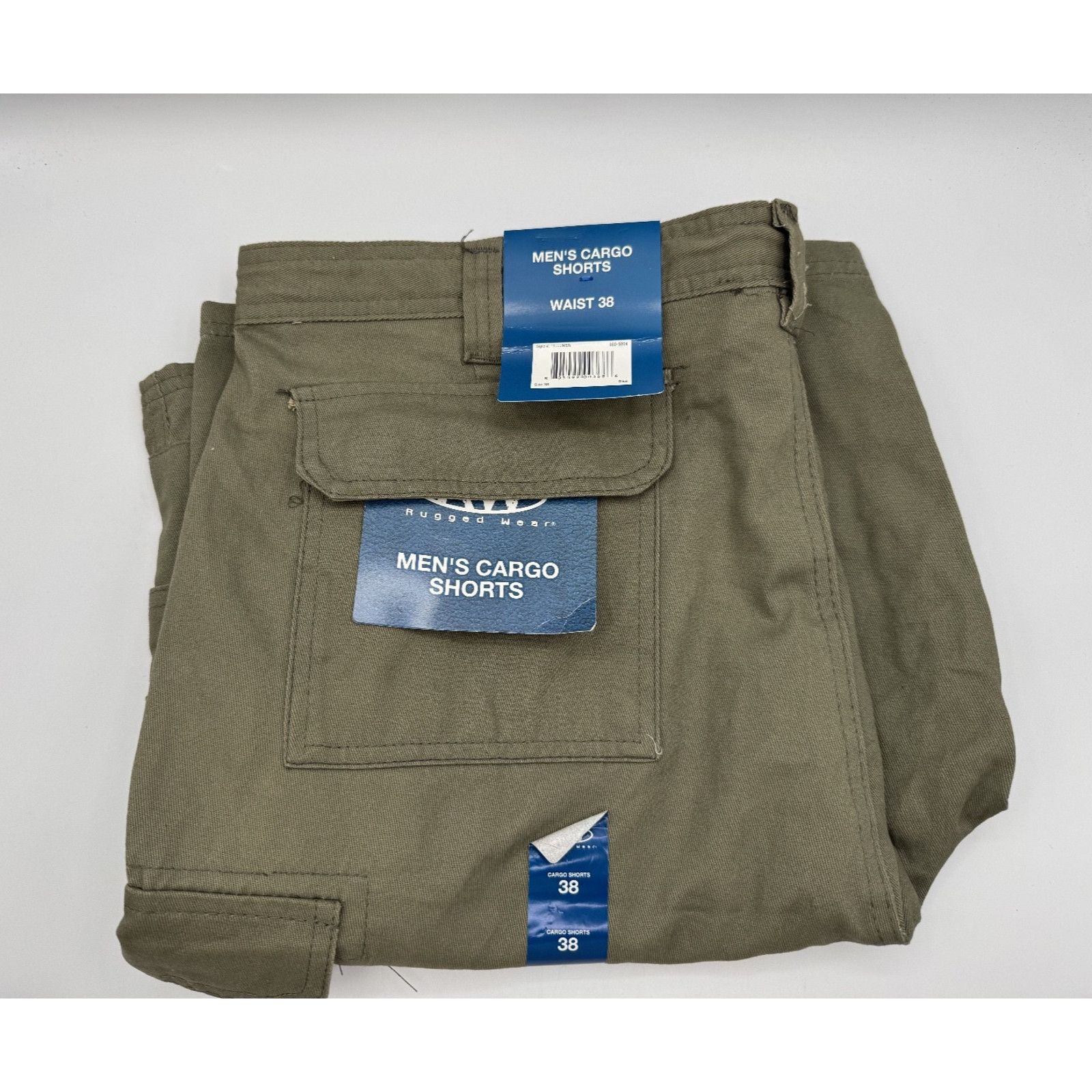 Other Rugged Wear Cargo Shorts Mens 38 Miltary Olive Drawstring Size US 38 / EU 54 - 3 Thumbnail