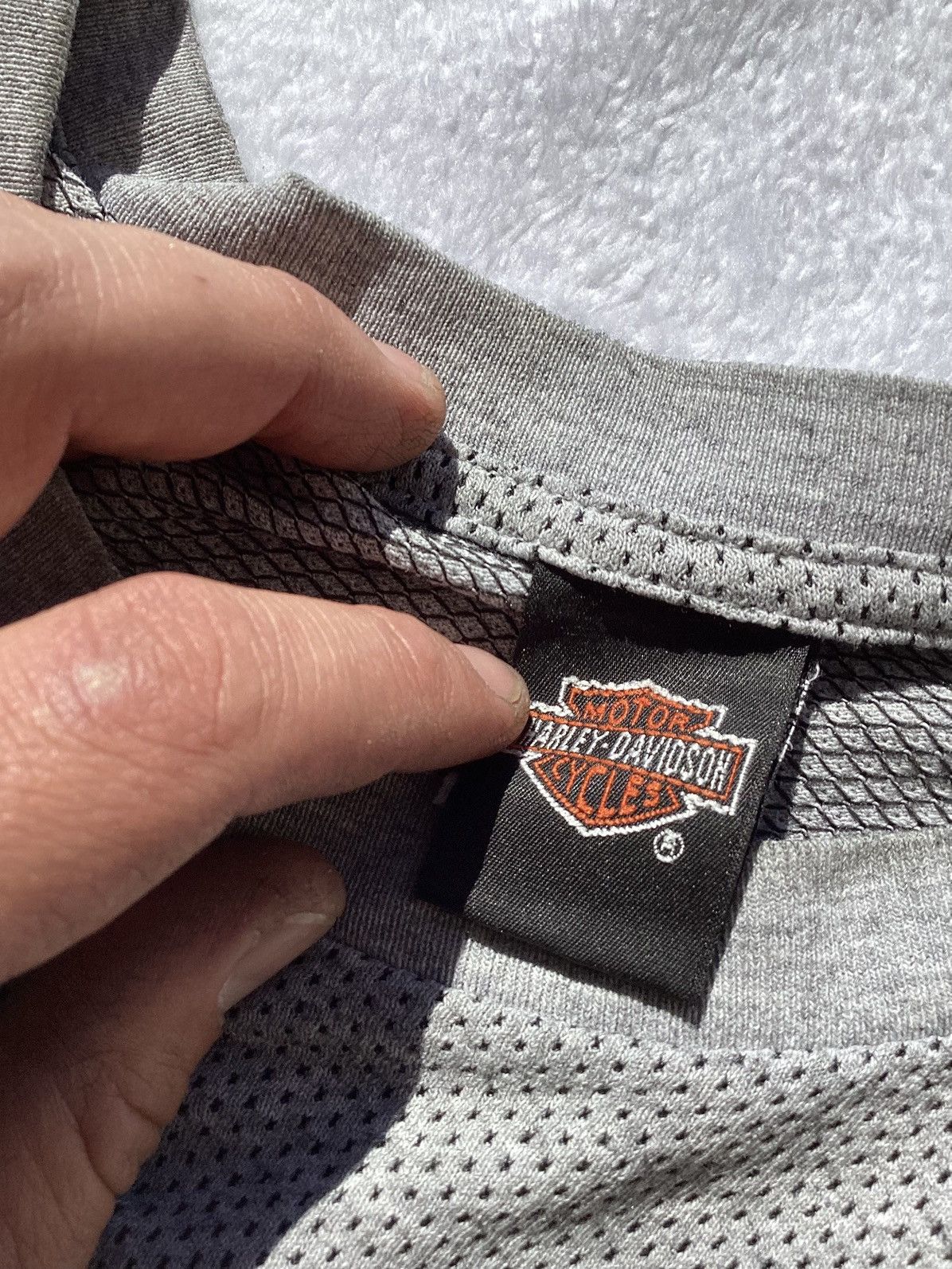 Harley Davidson × Vintage Vtg 1990s Harley Davidson Loma Linda Cali gray thermal Tee Size US L / EU 52-54 / 3 - 7 Thumbnail