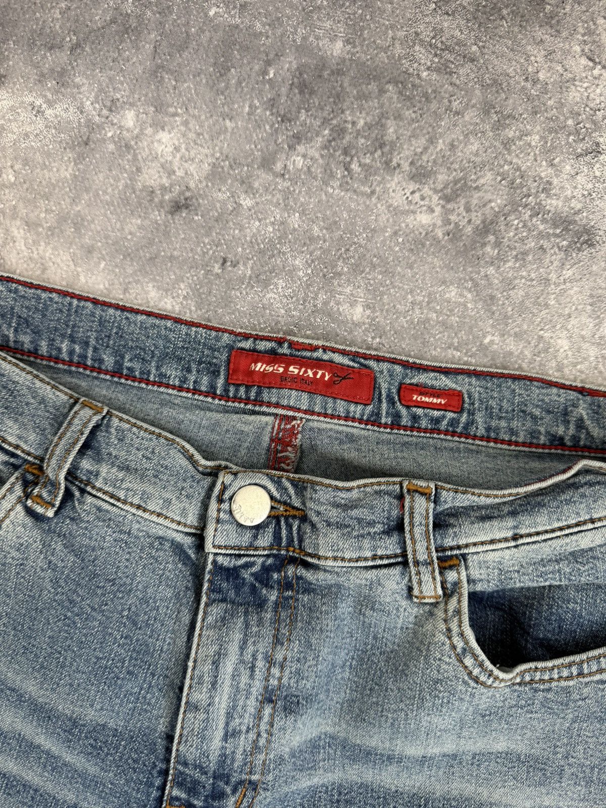 Miss Sixty Miss Sixty Flared Jeans Low Rise Avant Garde Denim Pants Y2K Size 31" - 21 Thumbnail