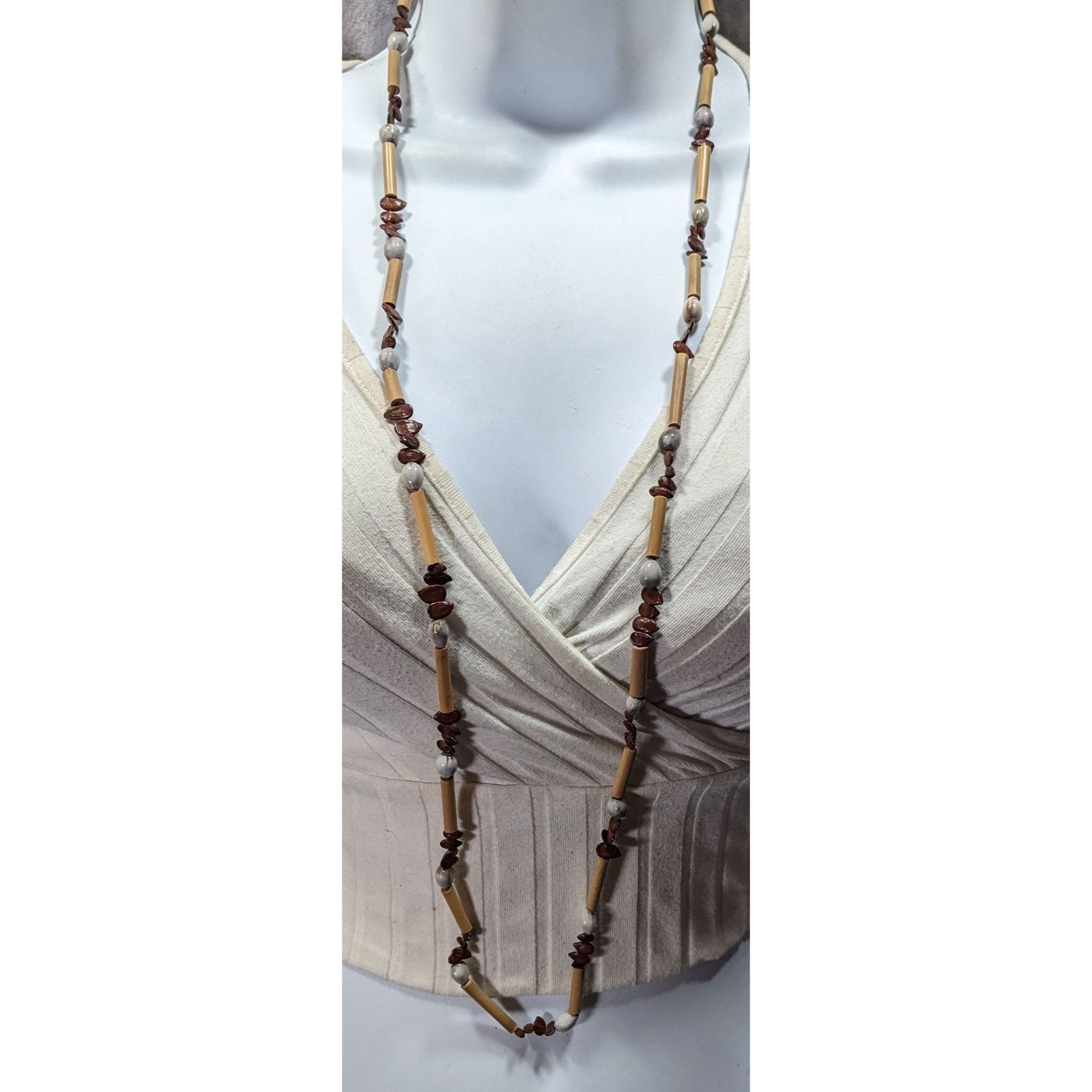 Other Rustic Wood Apple Seed And Jobs Tears Seed Necklace Size ONE SIZE - 2 Thumbnail