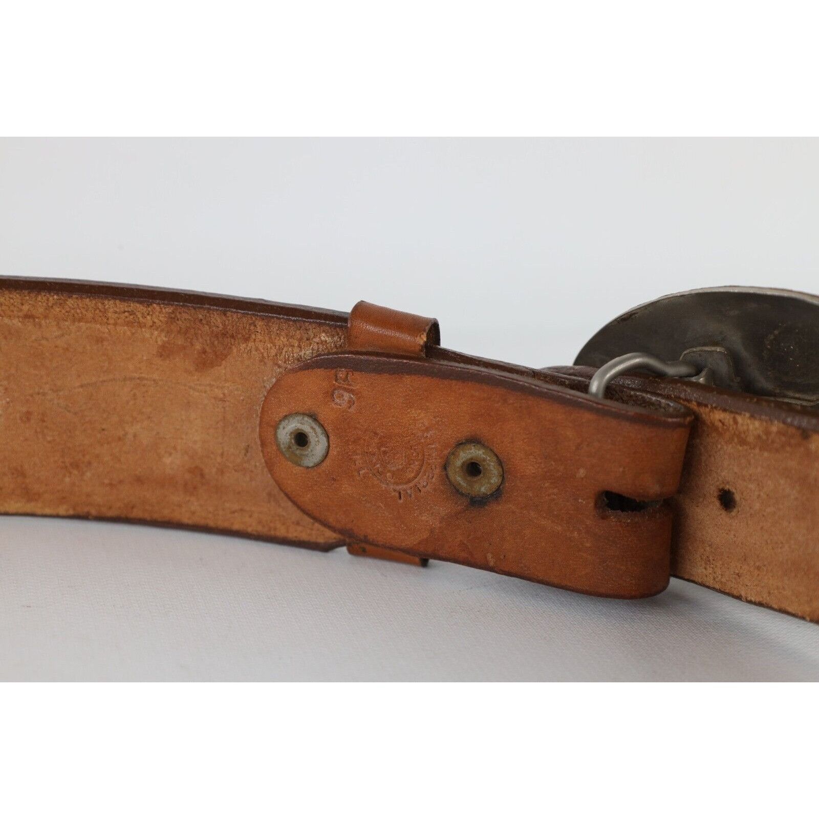 Vintage Vintage 70s Streetwear Flower Floral Tiger Leather Belt Size 36 - 6 Thumbnail