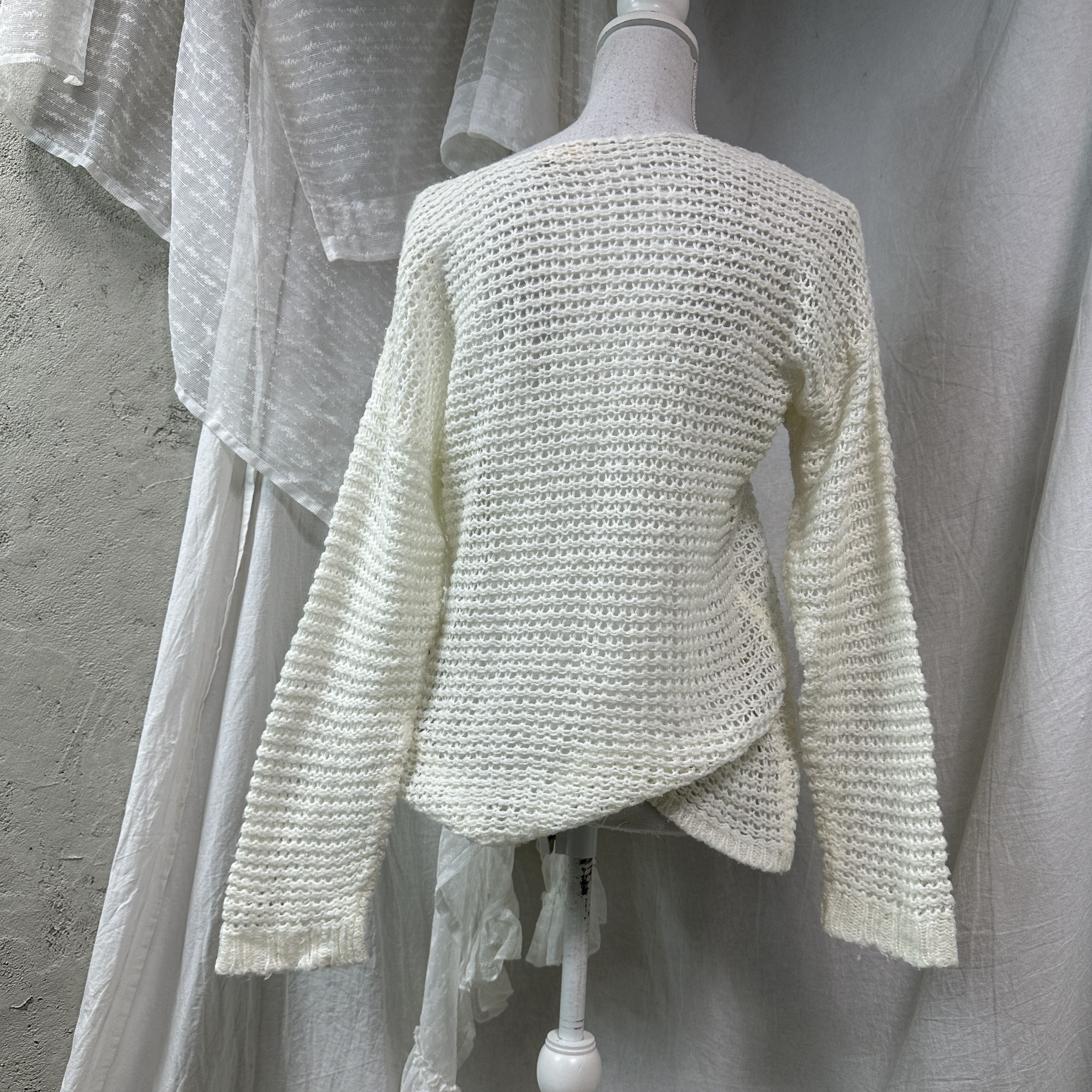 Vintage Vintage Avant Garde Cottage Loose Knit Sweater Y2K Size S / US 4 / IT 40 - 4 Thumbnail