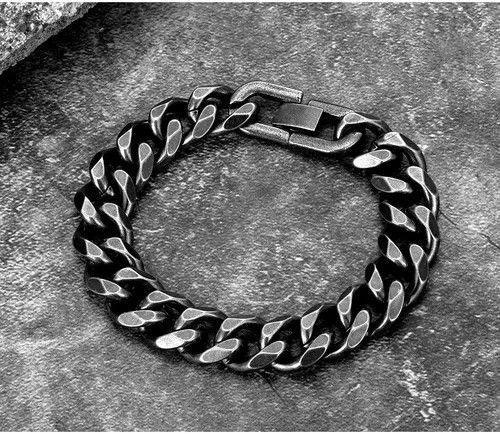 Other Retro Stainless Steel Cuban Chain Bracelet Size ONE SIZE - 1 Thumbnail