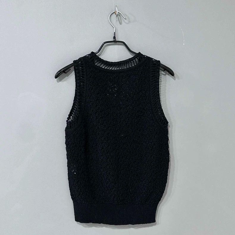 Chanel Chanel Large logo crochet knitted back on the chest 2504-Ne Size XS / US 0-2 / IT 36-38 - 3 Thumbnail