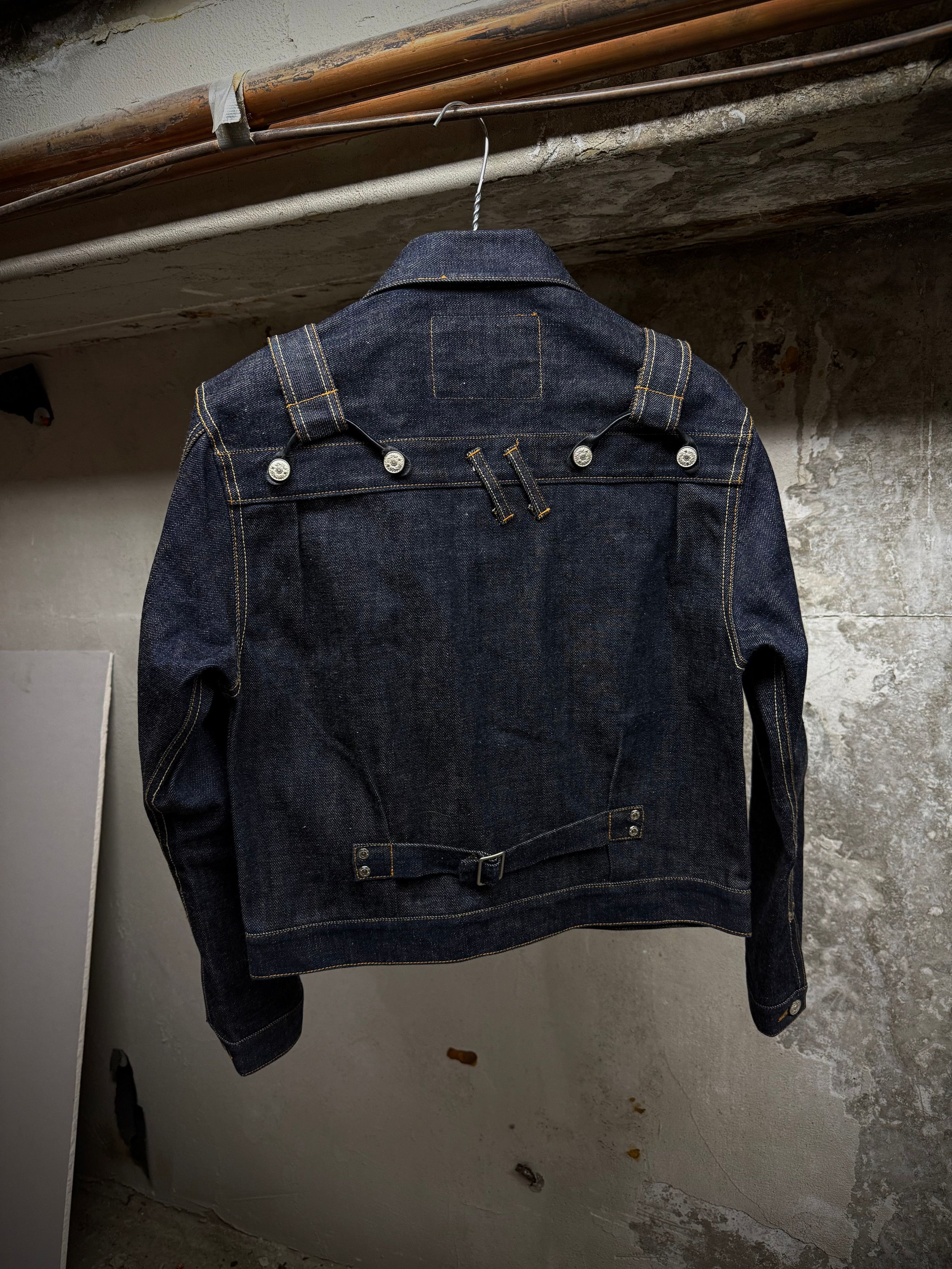 Yuji Yamada Yuji Yamada Leather Harness Denim Jacket Size US S / EU 44-46 / 1 - 7 Thumbnail