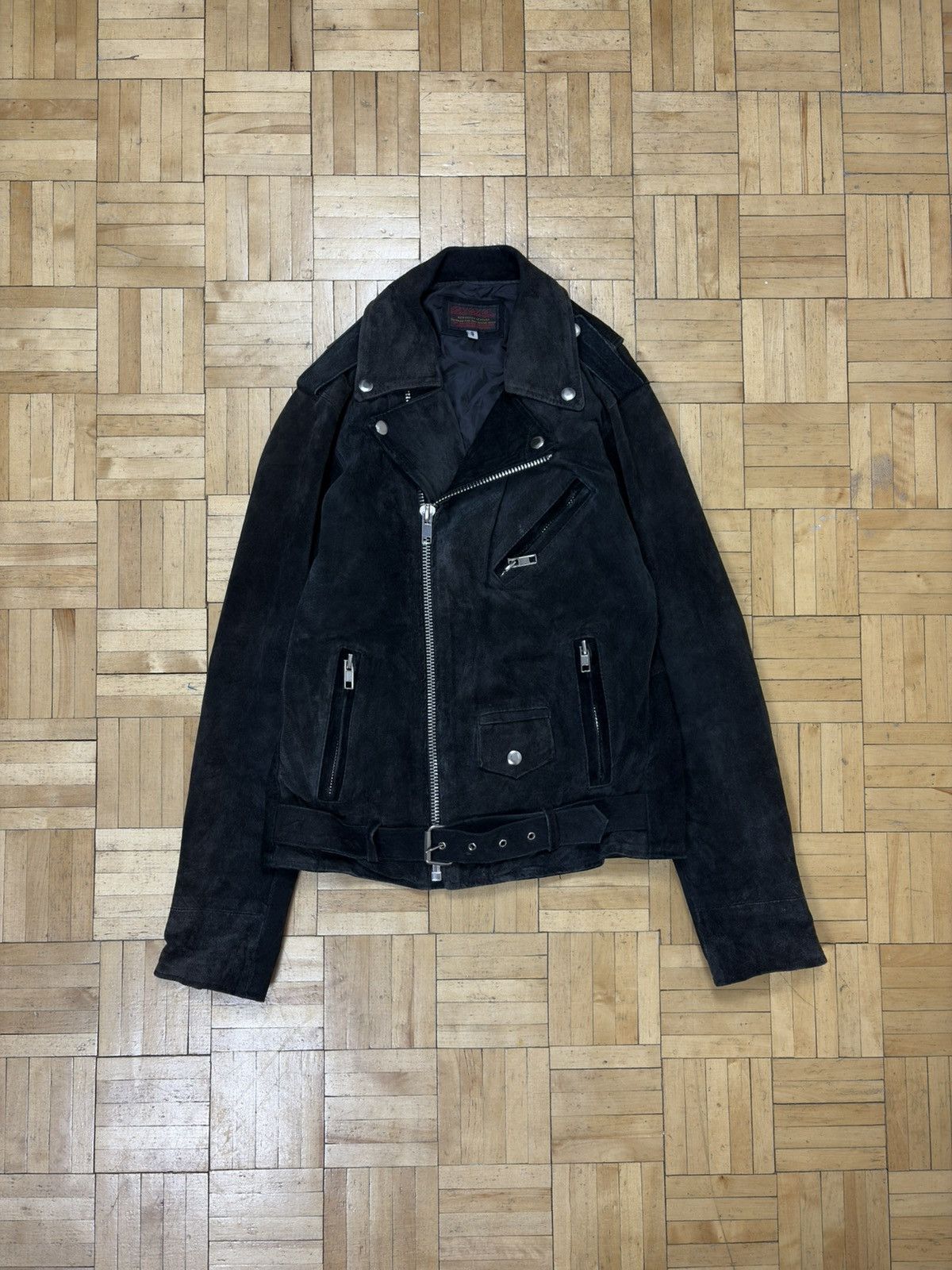 Pelechecoco PeleCheCoco Distressed Suede Biker Leather Jacket Handmade Size S / US 4 / IT 40 - 2 Thumbnail